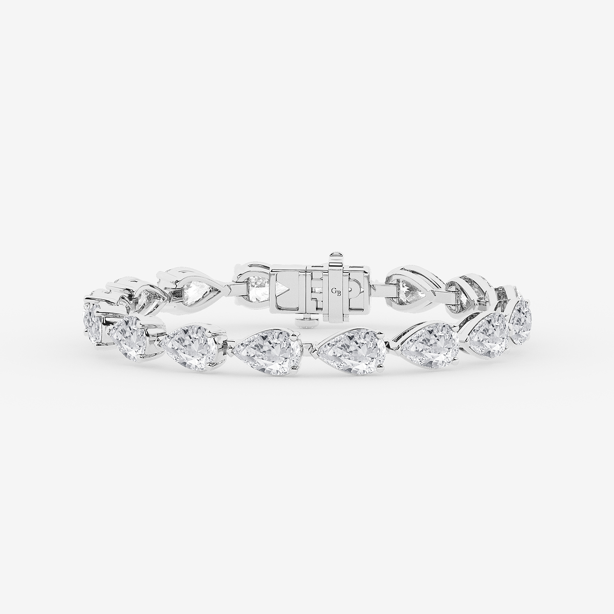 25 ctw Pear Lab Grown Diamond East-West Tennis Bracelet - 7.5 Inches