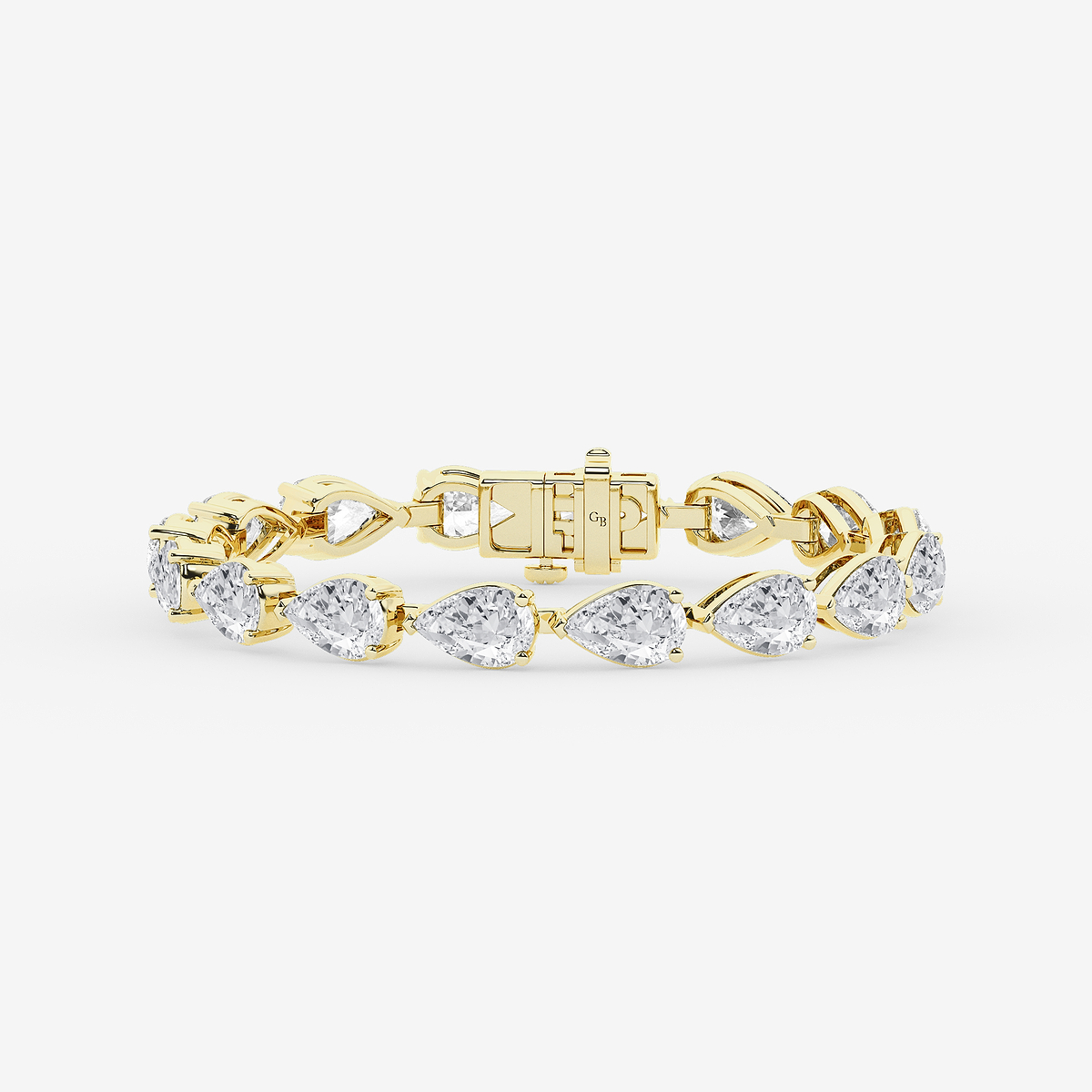 30 ctw Pear Lab Grown Diamond East-West Tennis Bracelet - 7.5 Inches