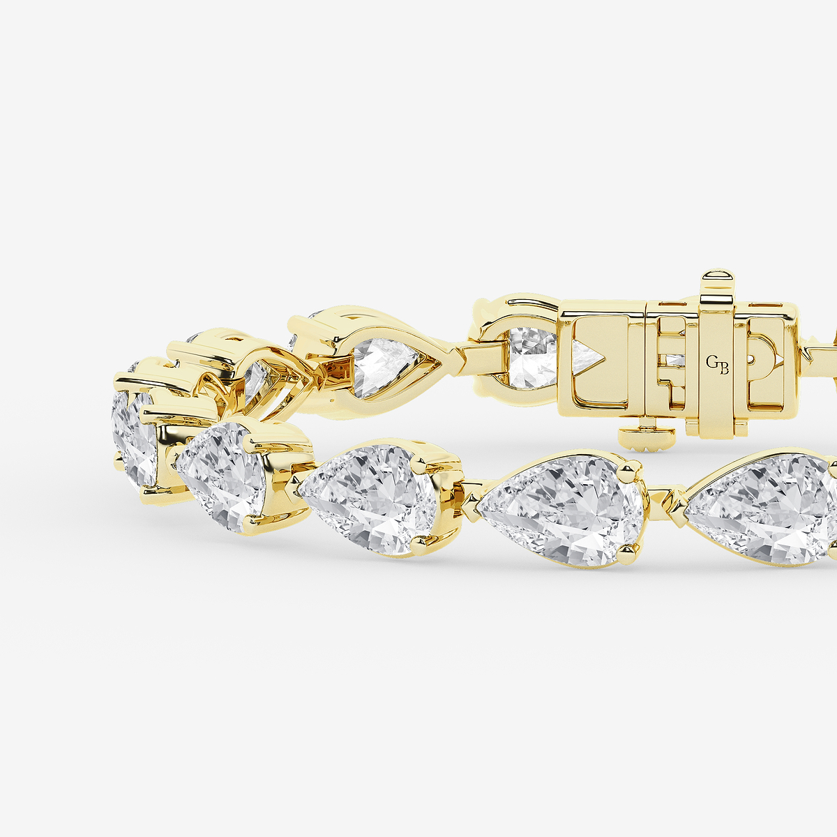 Additional Image 1 for  30 ctw Pear Lab Grown Diamond East-West Tennis Bracelet - 7.5 Inches