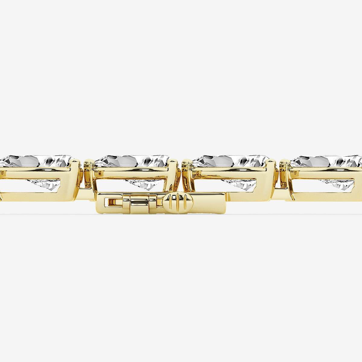 Additional Image 2 for  30 ctw Pear Lab Grown Diamond East-West Tennis Bracelet - 7.5 Inches