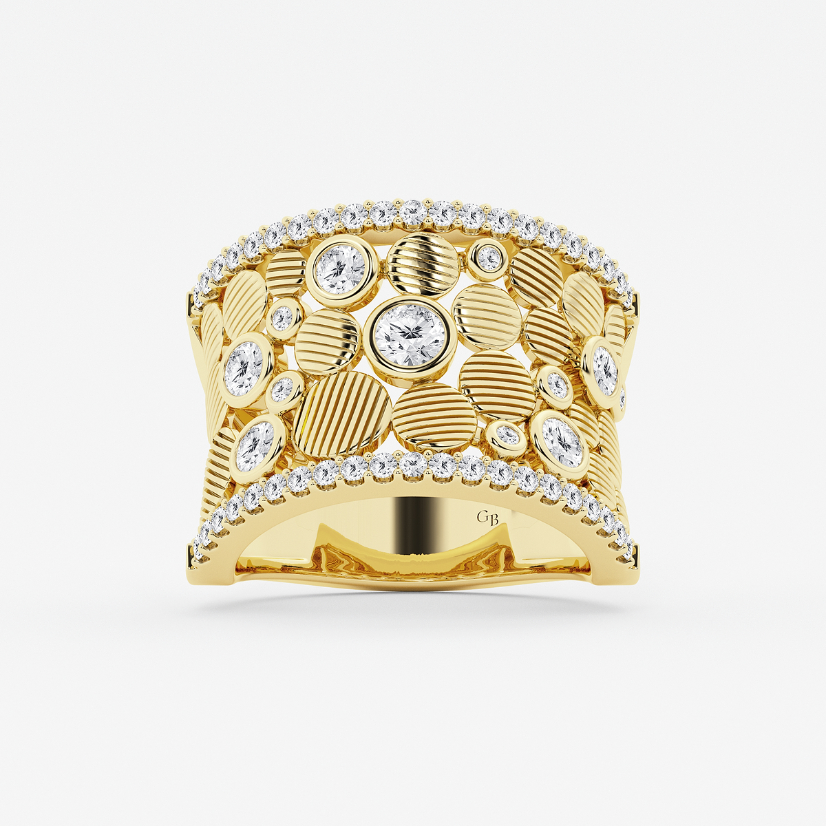 1 ctw Round Lab Grown Diamond Cigar Pebbles Band