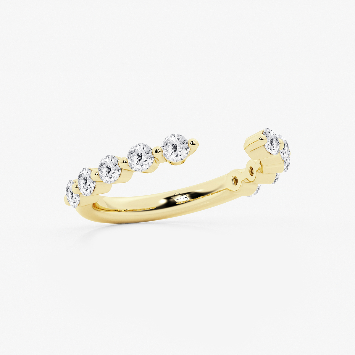 Additional Image 1 for  1 ctw Round Lab Grown Diamond Floating Nesting Wedding Band