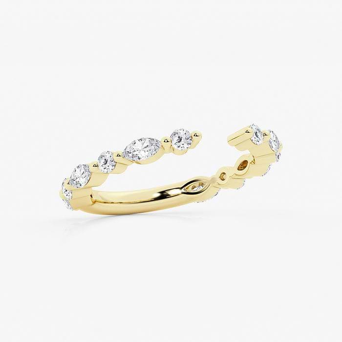 Marquise and Round Open Wedding Band