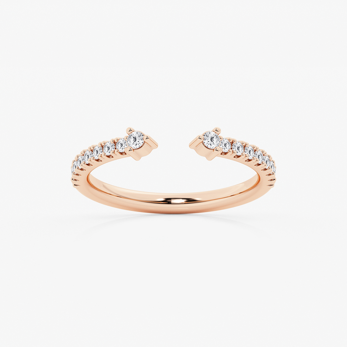 1/4 ctw Round Lab Grown Diamond Nesting Wedding Band