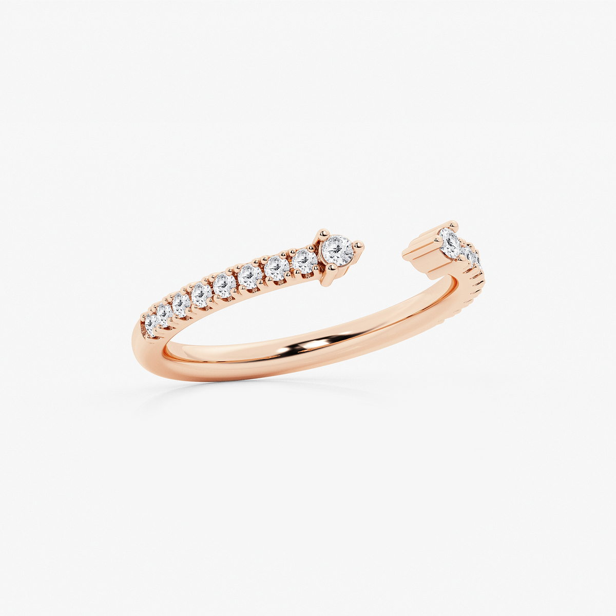 Additional Image 1 for  1/4 ctw Round Lab Grown Diamond Nesting Wedding Band