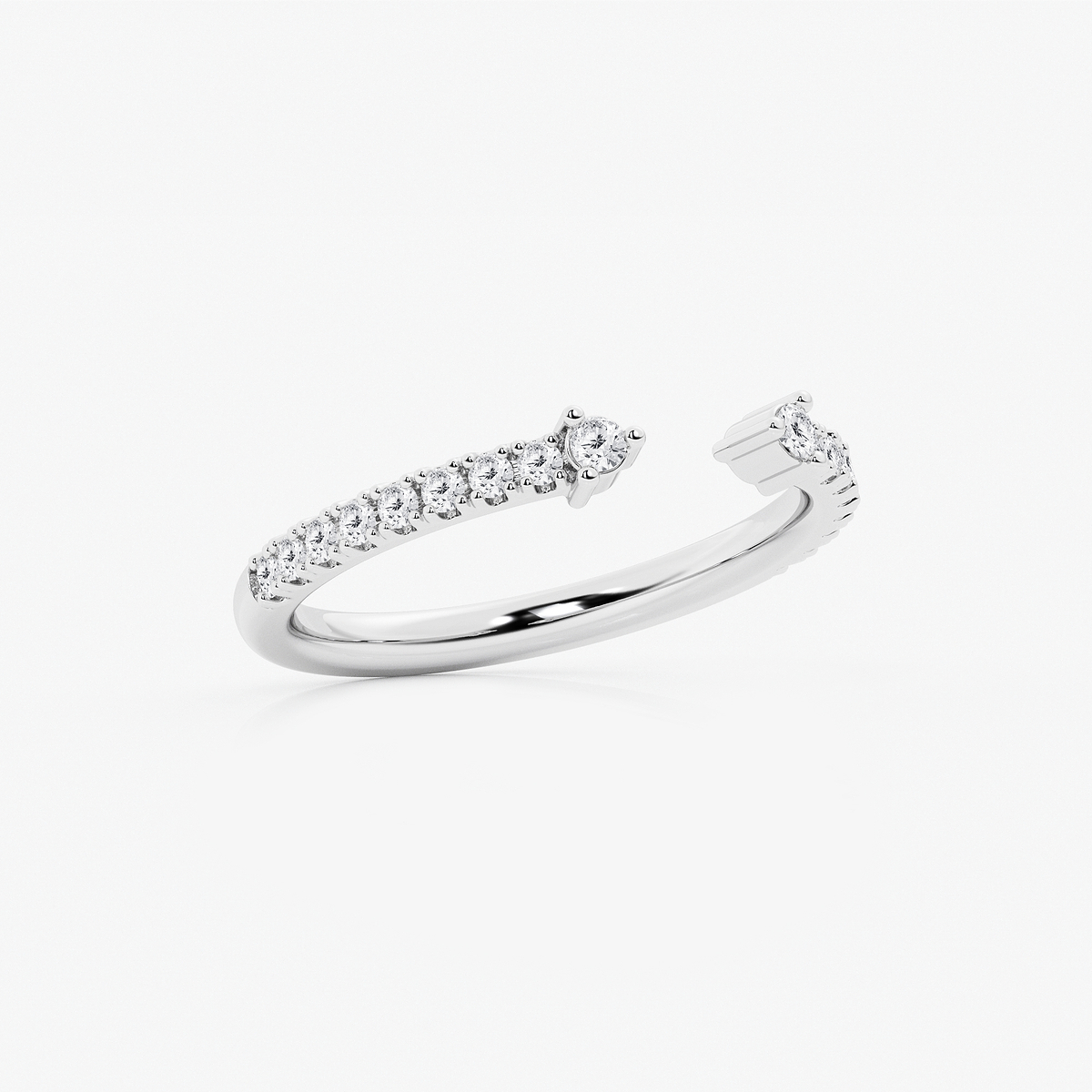 Additional Image 1 for  1/4 ctw Round Lab Grown Diamond Nesting Wedding Band