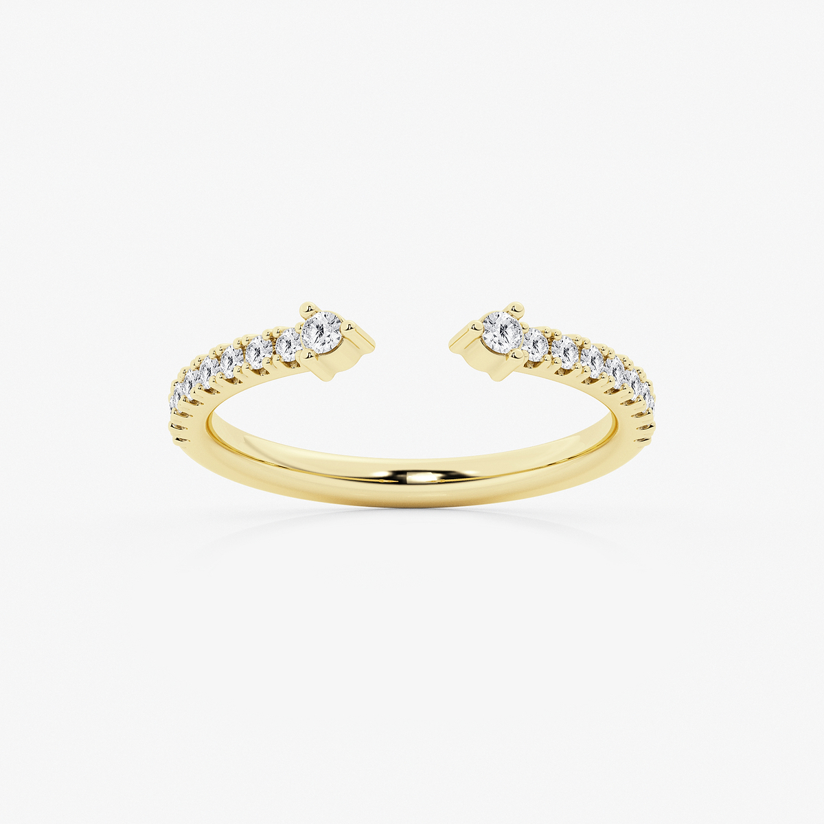 1/4 ctw Round Lab Grown Diamond Nesting Wedding Band