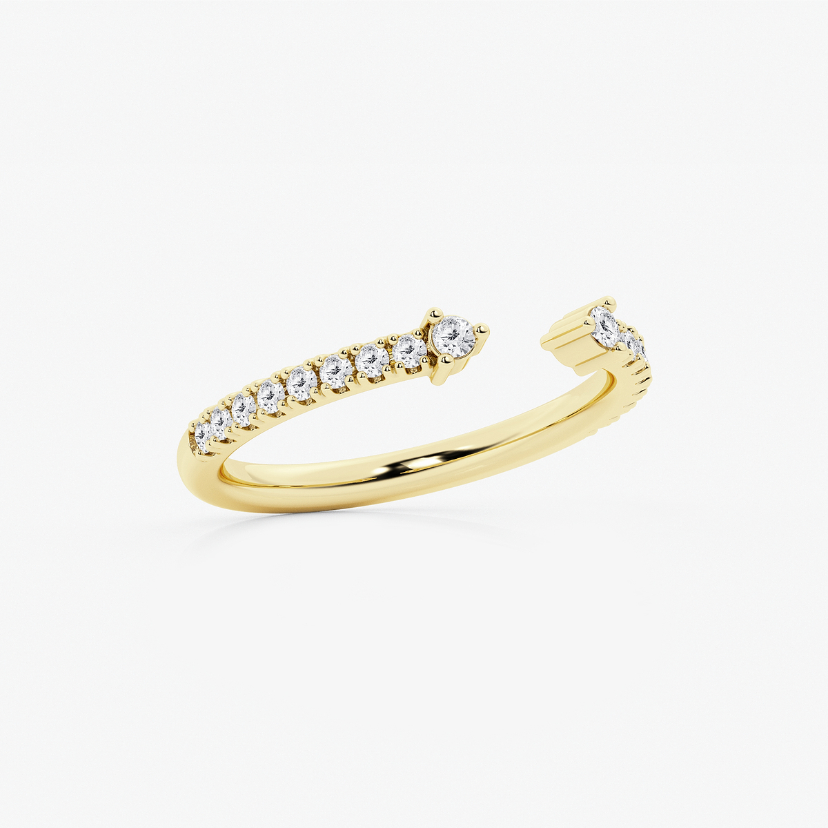 Additional Image 1 for  1/4 ctw Round Lab Grown Diamond Nesting Wedding Band