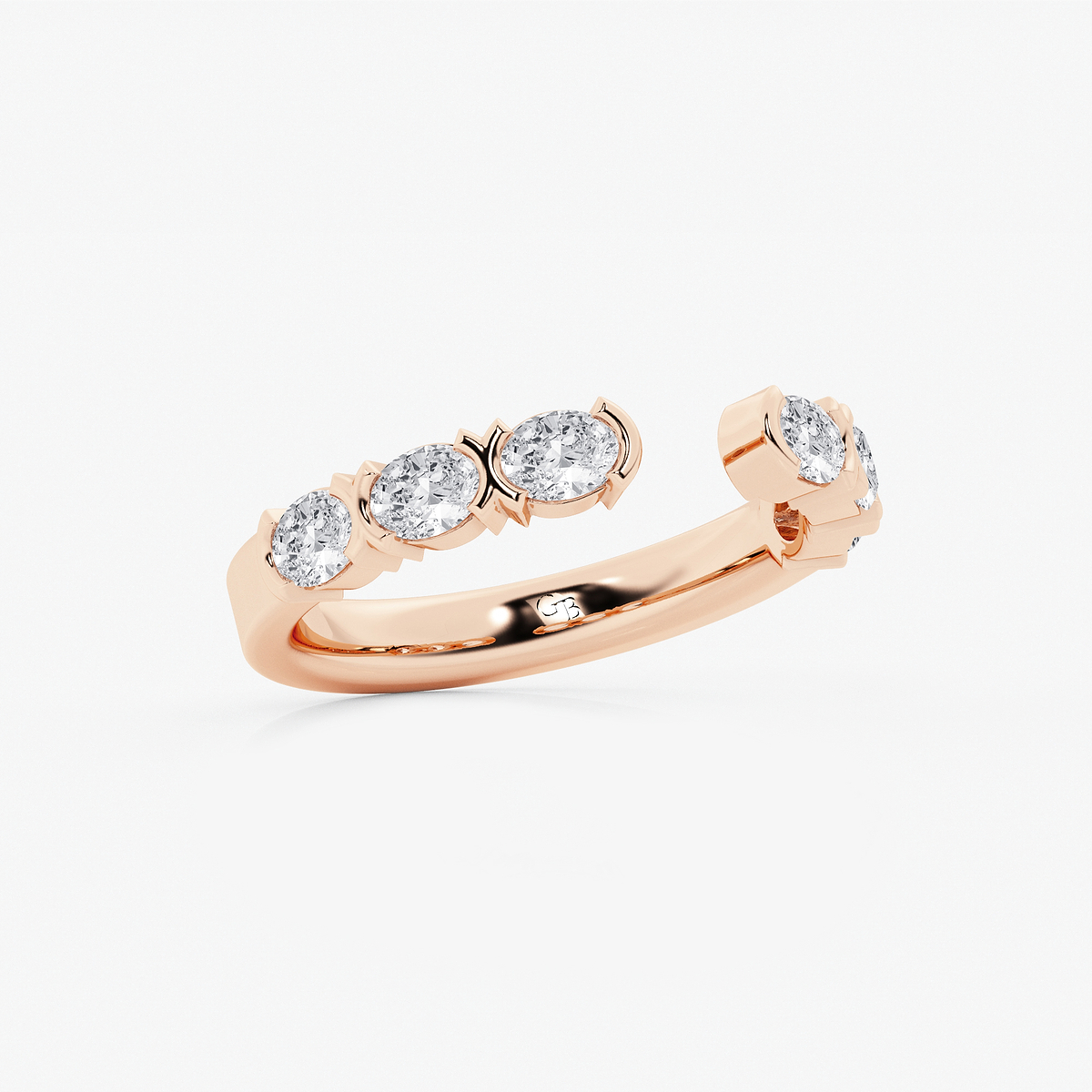 Additional Image 1 for  3/4 ctw Oval Lab Grown Diamond Channel Set Nesting Wedding Band