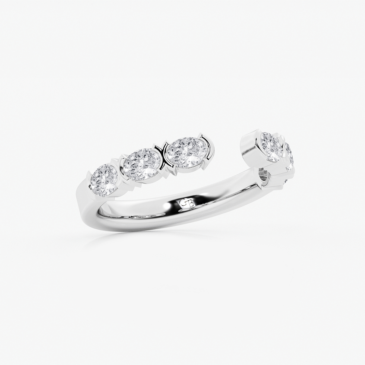 Additional Image 1 for  3/4 ctw Oval Lab Grown Diamond Channel Set Nesting Wedding Band