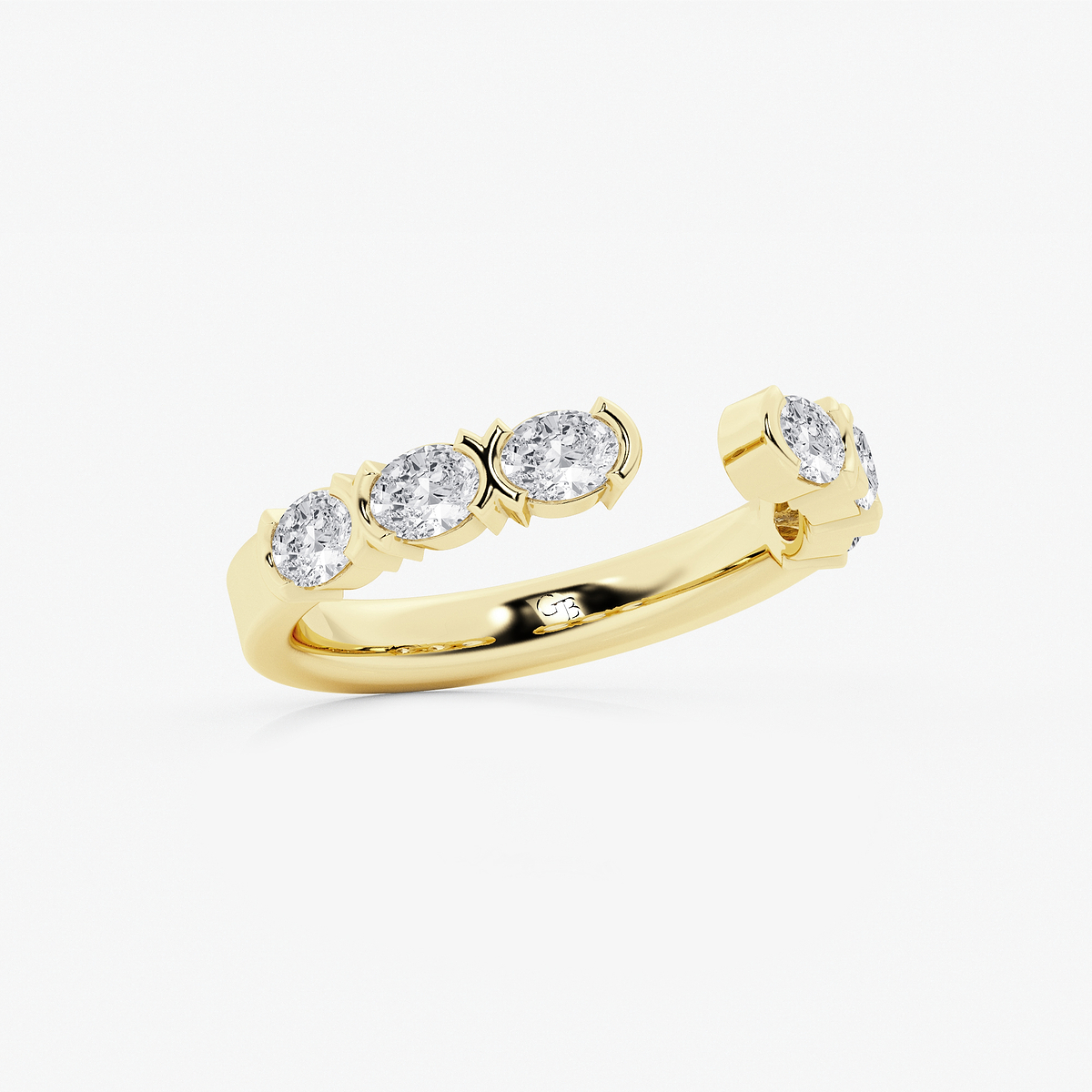 Additional Image 1 for  3/4 ctw Oval Lab Grown Diamond Channel Set Nesting Wedding Band