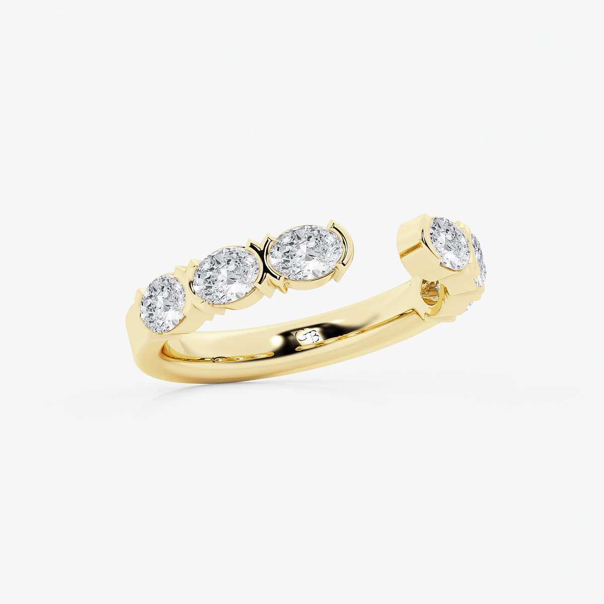 Additional Image 1 for  1 ctw Oval Lab Grown Diamond Channel Set Nesting Wedding Band