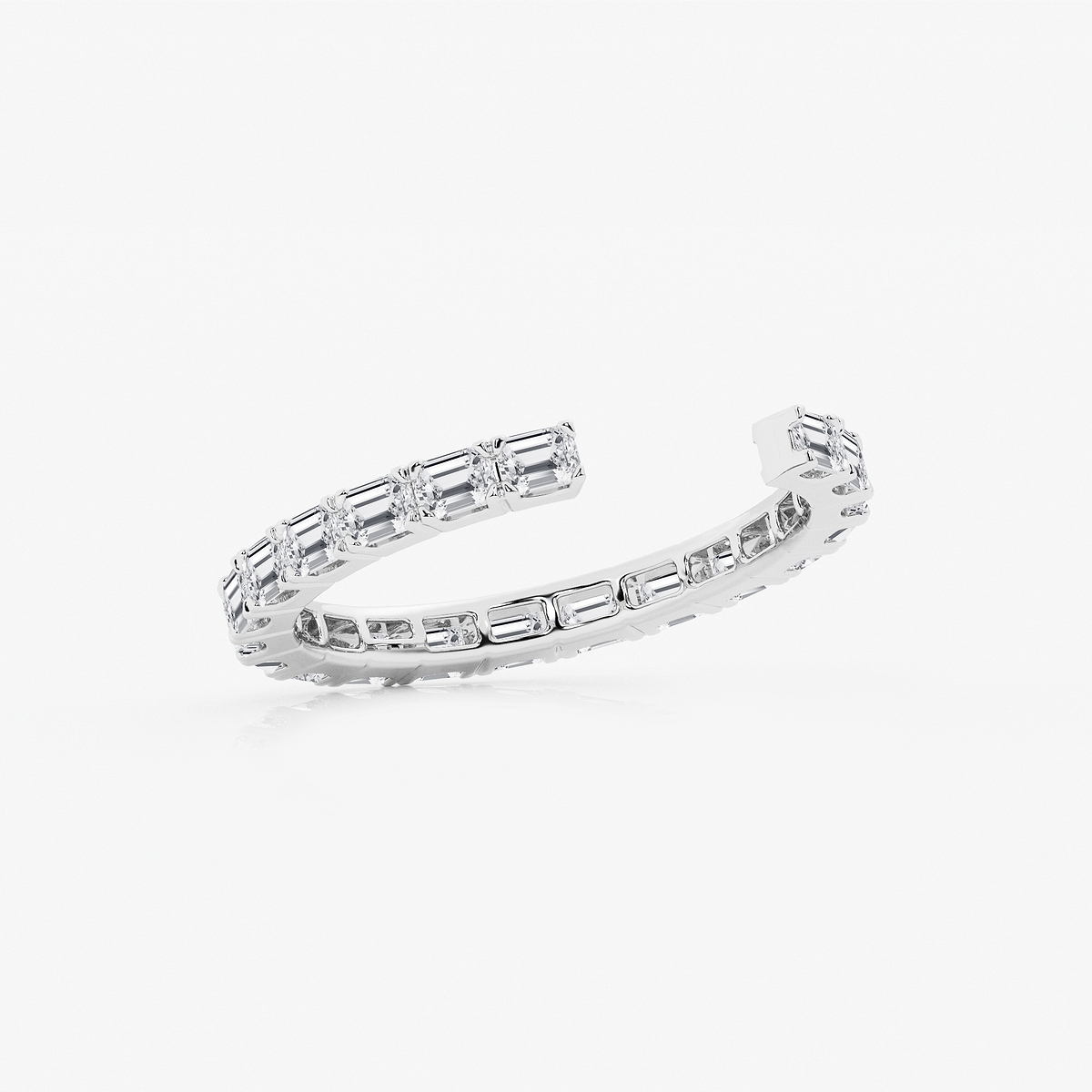 Additional Image 1 for  1 ctw Emerald Lab Grown Diamond East-West Nesting Eternity Wedding Band