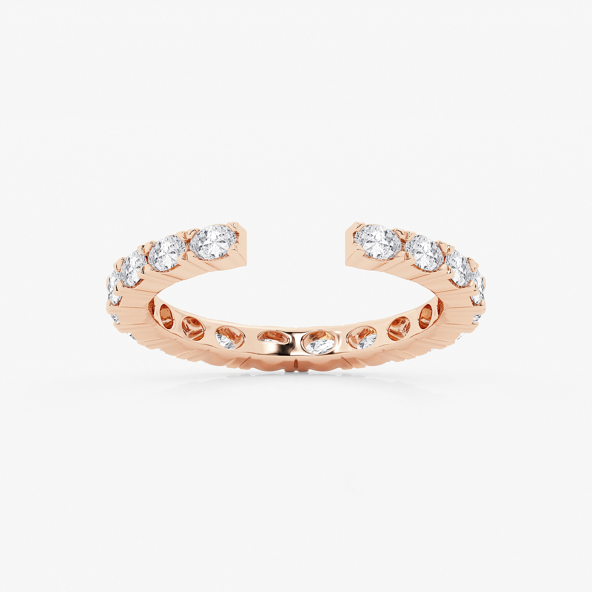 1 ctw Oval Lab Grown Diamond East-West Nesting Eternity Wedding Band