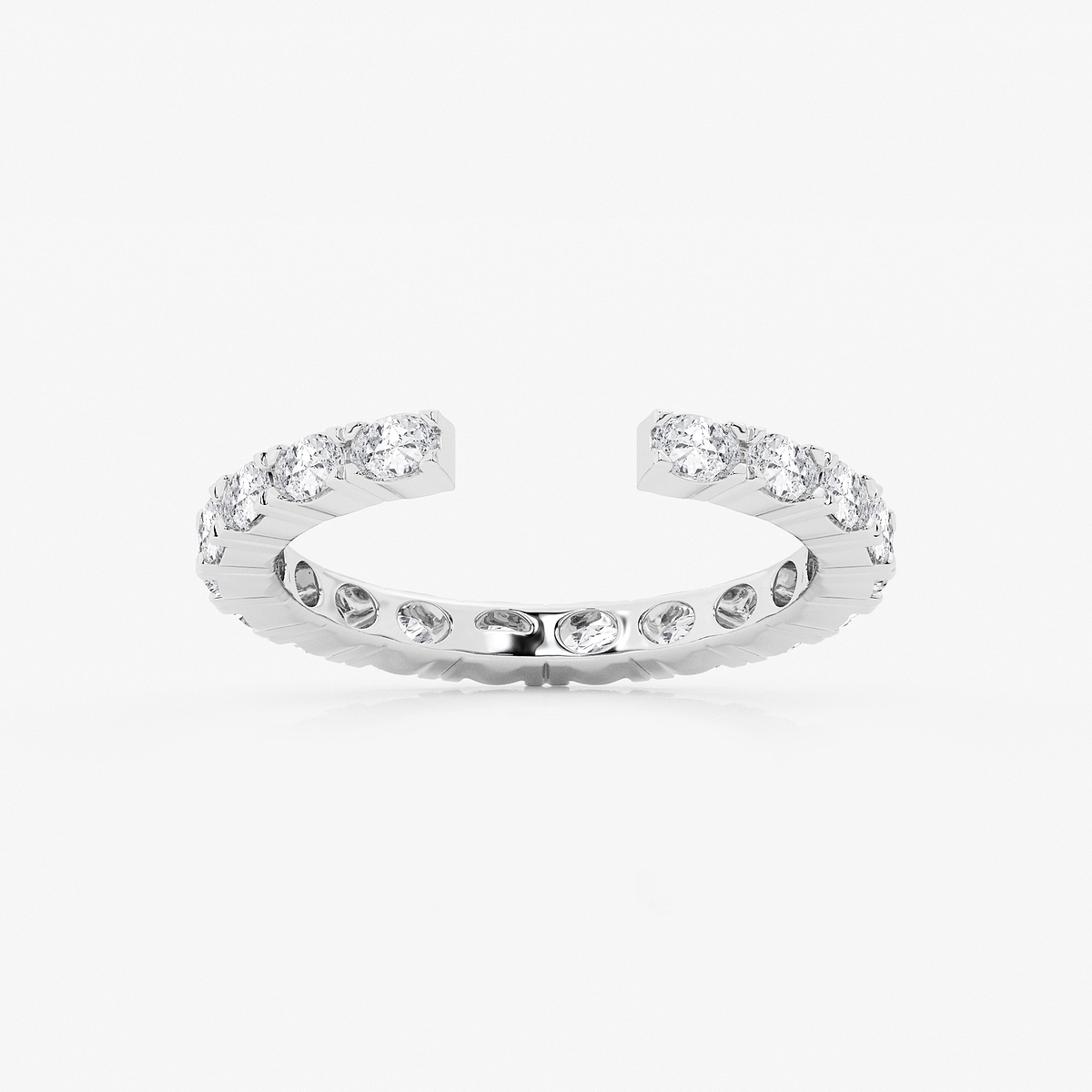 1 ctw Oval Lab Grown Diamond East-West Nesting Eternity Wedding Band