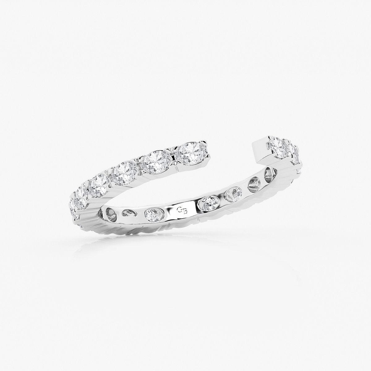 Additional Image 1 for  1 ctw Oval Lab Grown Diamond East-West Nesting Eternity Wedding Band