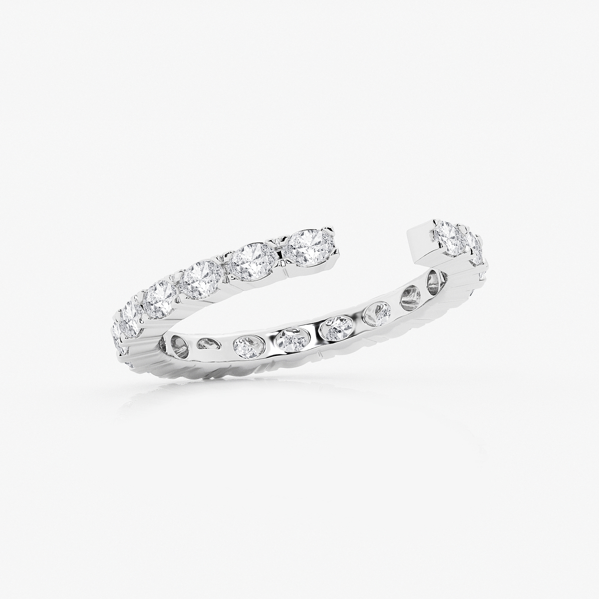 Additional Image 1 for  1 ctw Oval Lab Grown Diamond East-West Nesting Eternity Wedding Band
