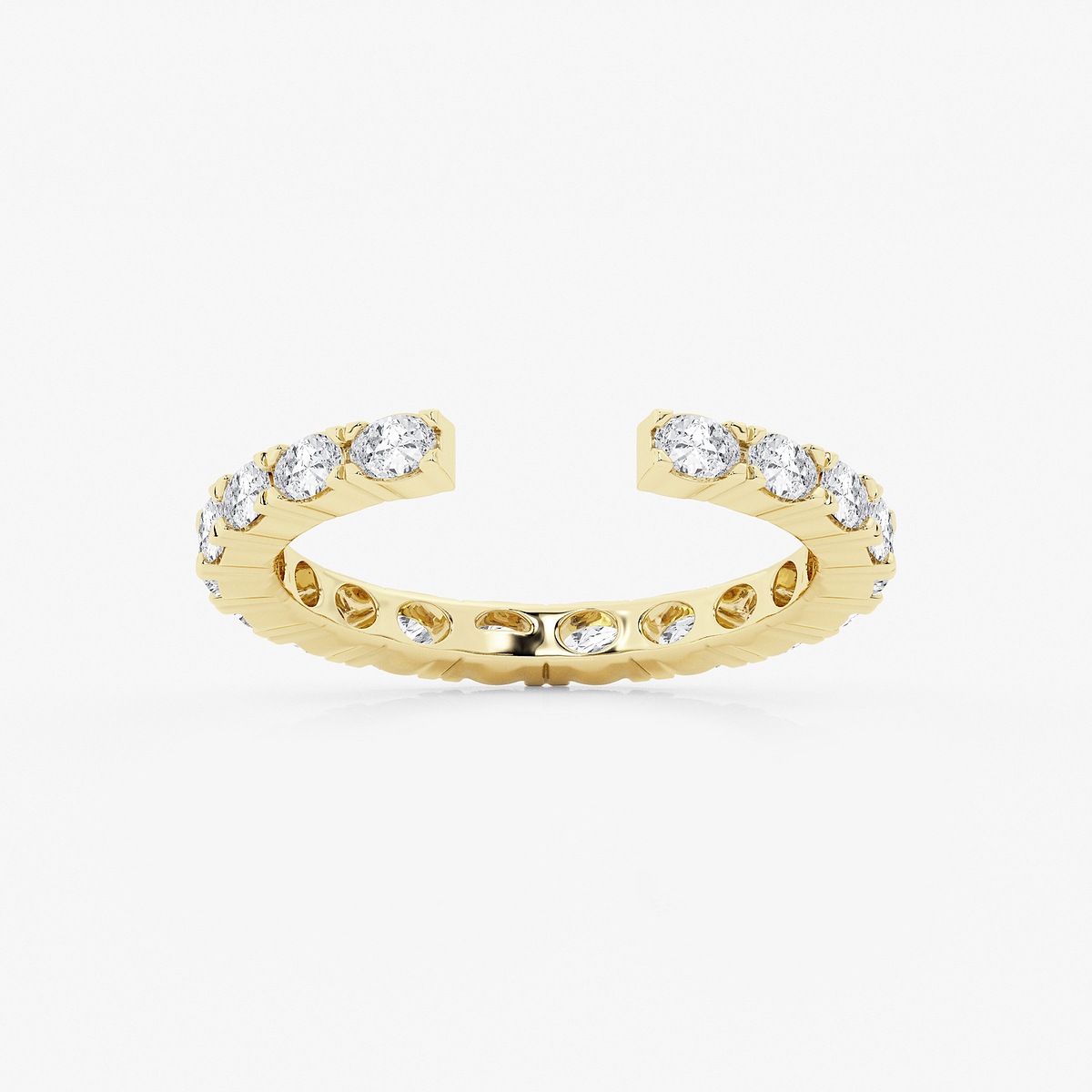 1 ctw Oval Lab Grown Diamond East-West Nesting Eternity Wedding Band