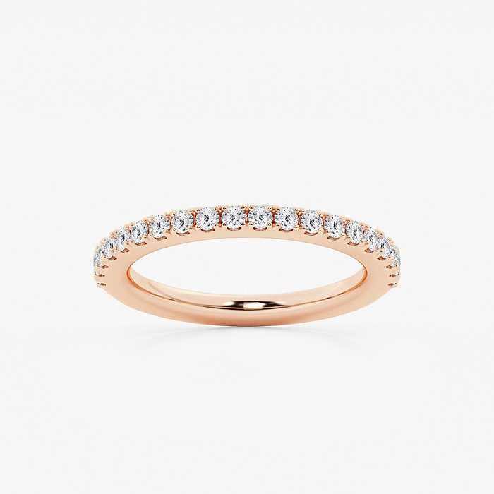 3/8 ctw Round Lab Grown Diamond Prong Set Wedding Band