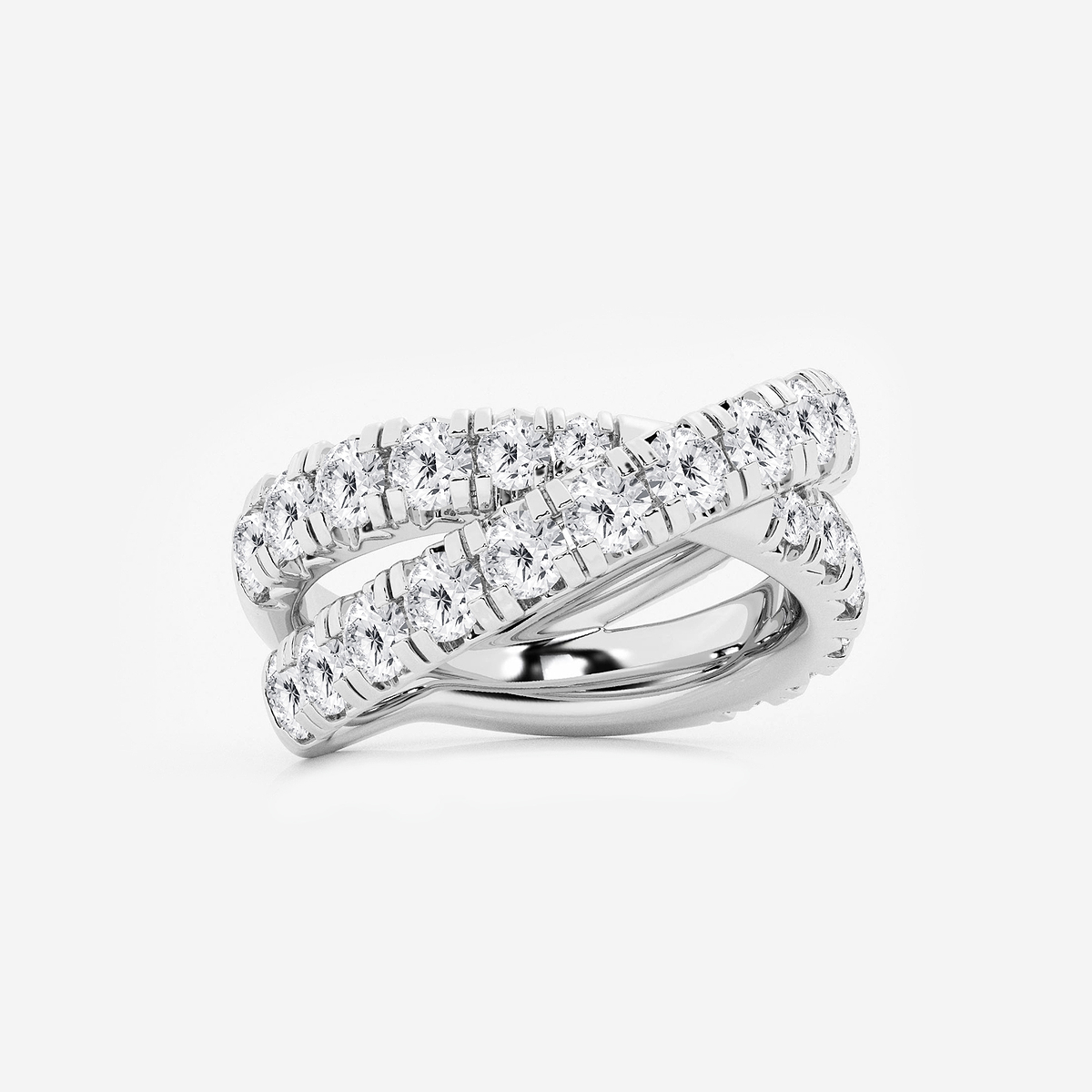 Additional Image 1 for  3 ctw Round Lab Grown Diamond Crossover Band