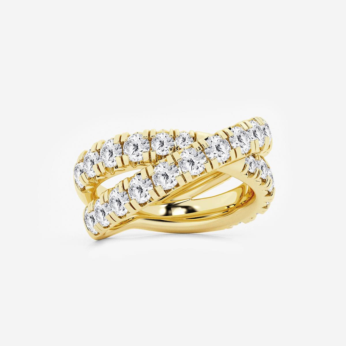 Additional Image 1 for  3 ctw Round Lab Grown Diamond Crossover Band