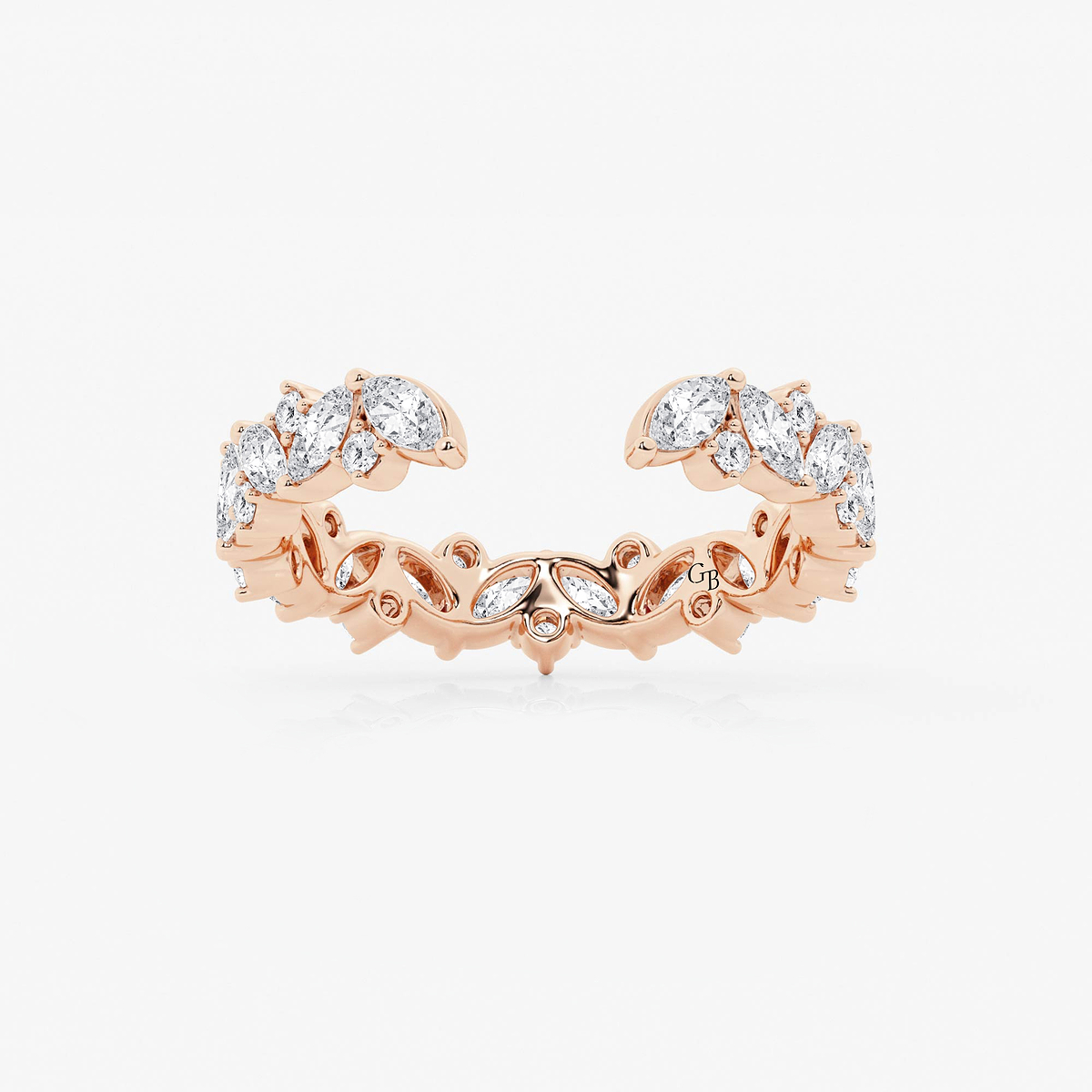 1 1/3 ctw Multi-Shape Lab Grown Diamond Nesting Wedding Band