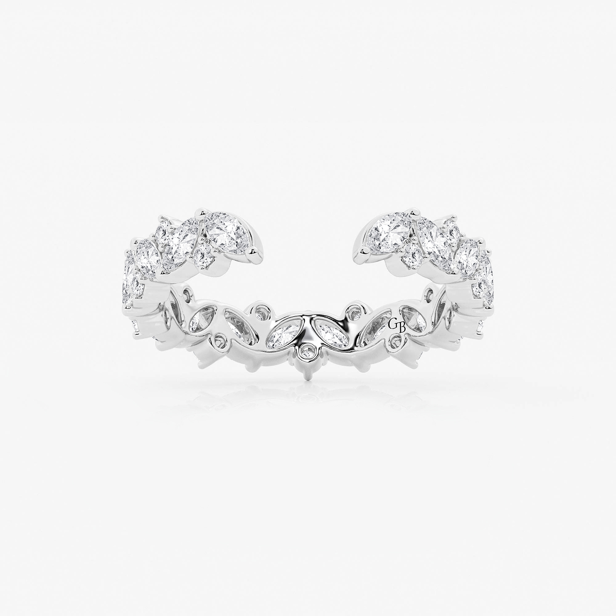 1 1/3 ctw Multi-Shape Lab Grown Diamond Nesting Wedding Band