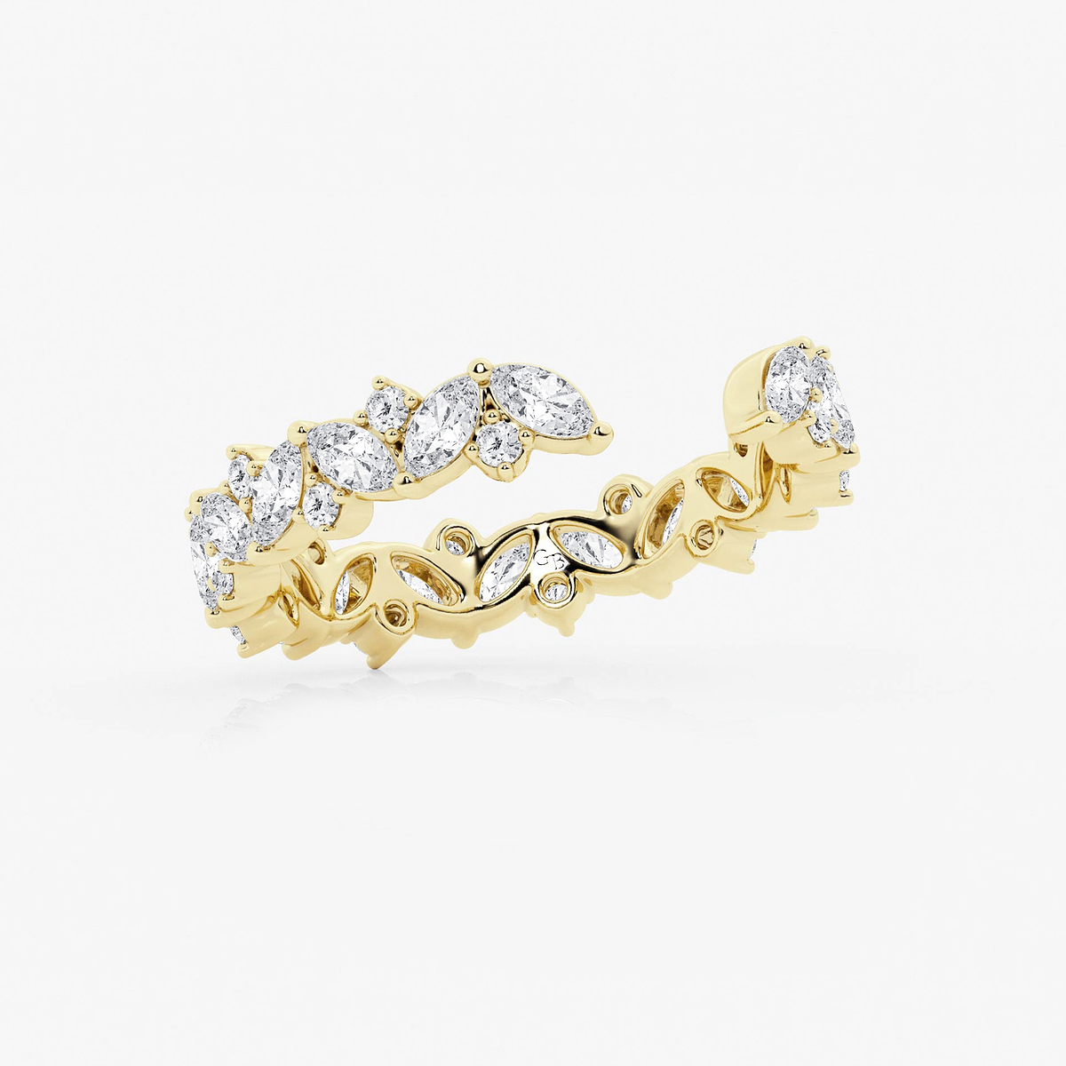Additional Image 1 for  1 1/3 ctw Multi-Shape Lab Grown Diamond Nesting Wedding Band