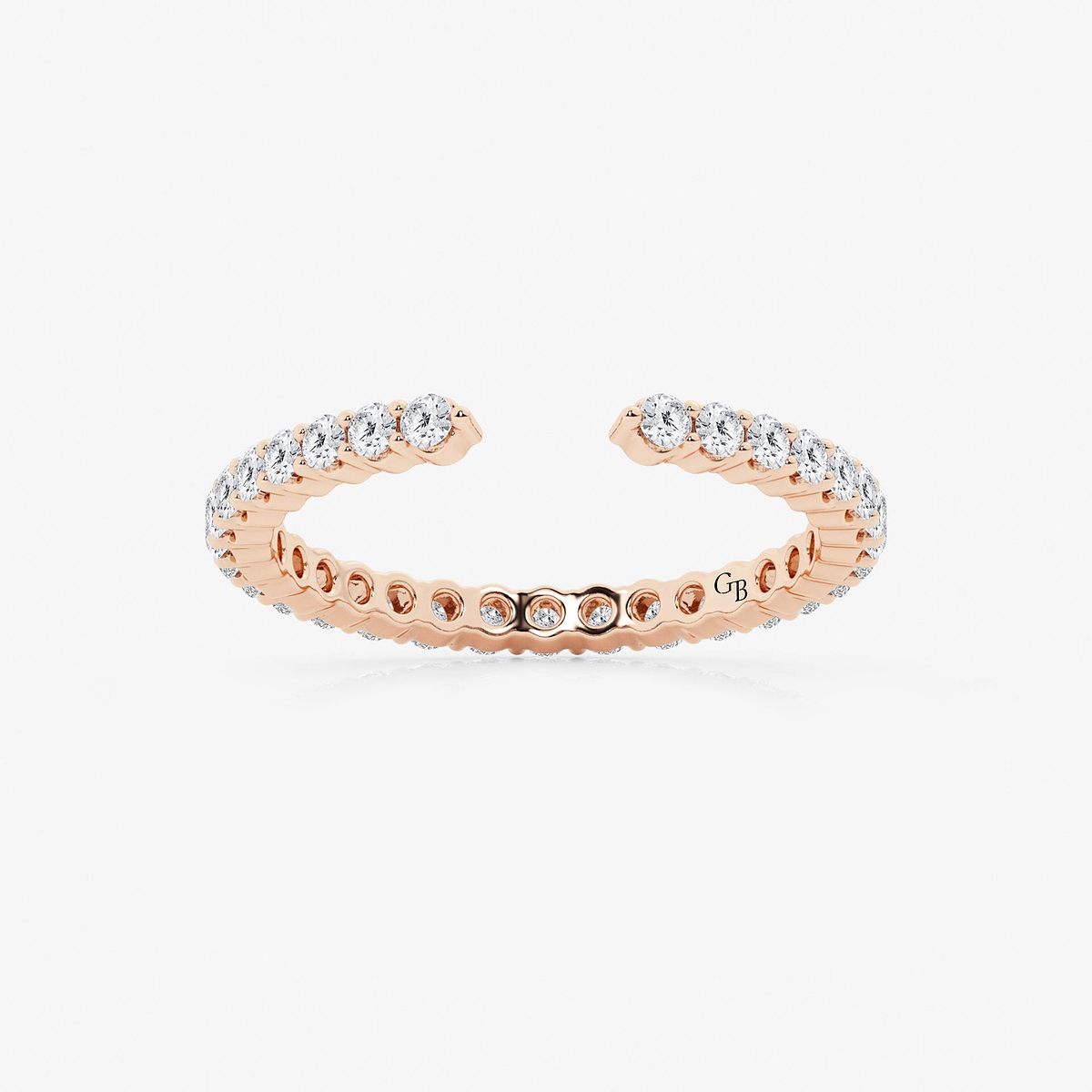 5/8 ctw Round Lab Grown Diamond Prong Set Nesting Wedding Band