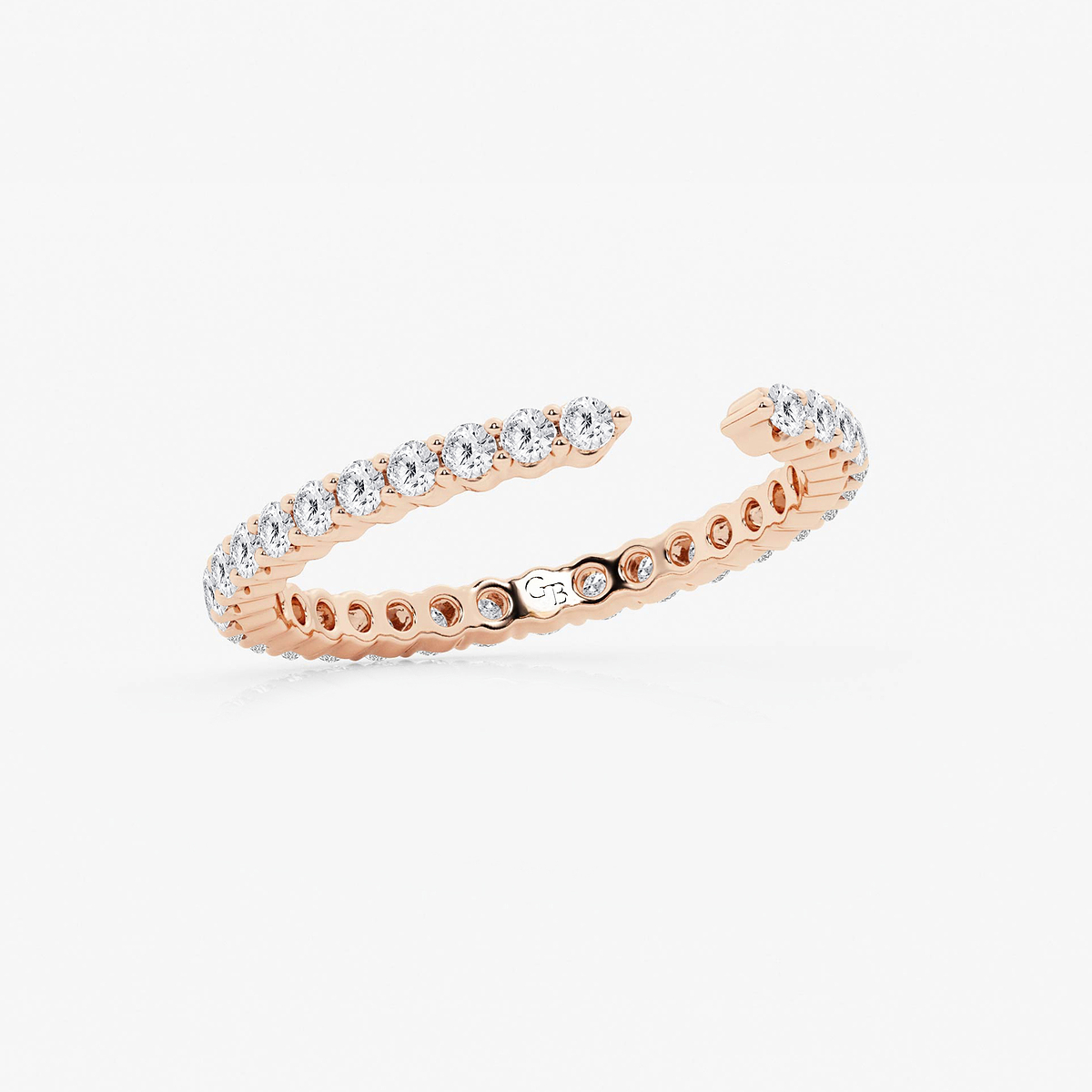 Additional Image 1 for  5/8 ctw Round Lab Grown Diamond Prong Set Nesting Wedding Band