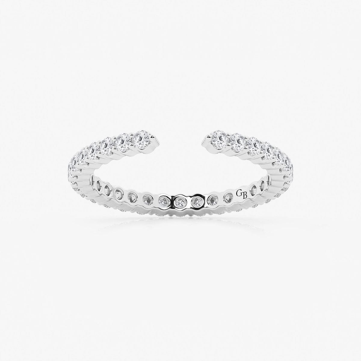 5/8 ctw Round Lab Grown Diamond Prong Set Nesting Wedding Band