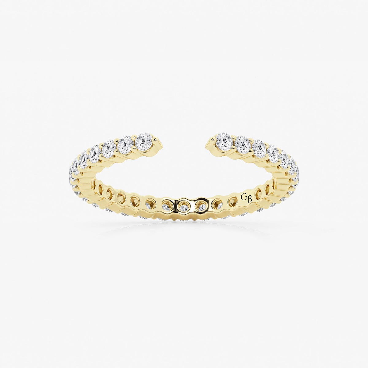 5/8 ctw Round Lab Grown Diamond Prong Set Nesting Wedding Band