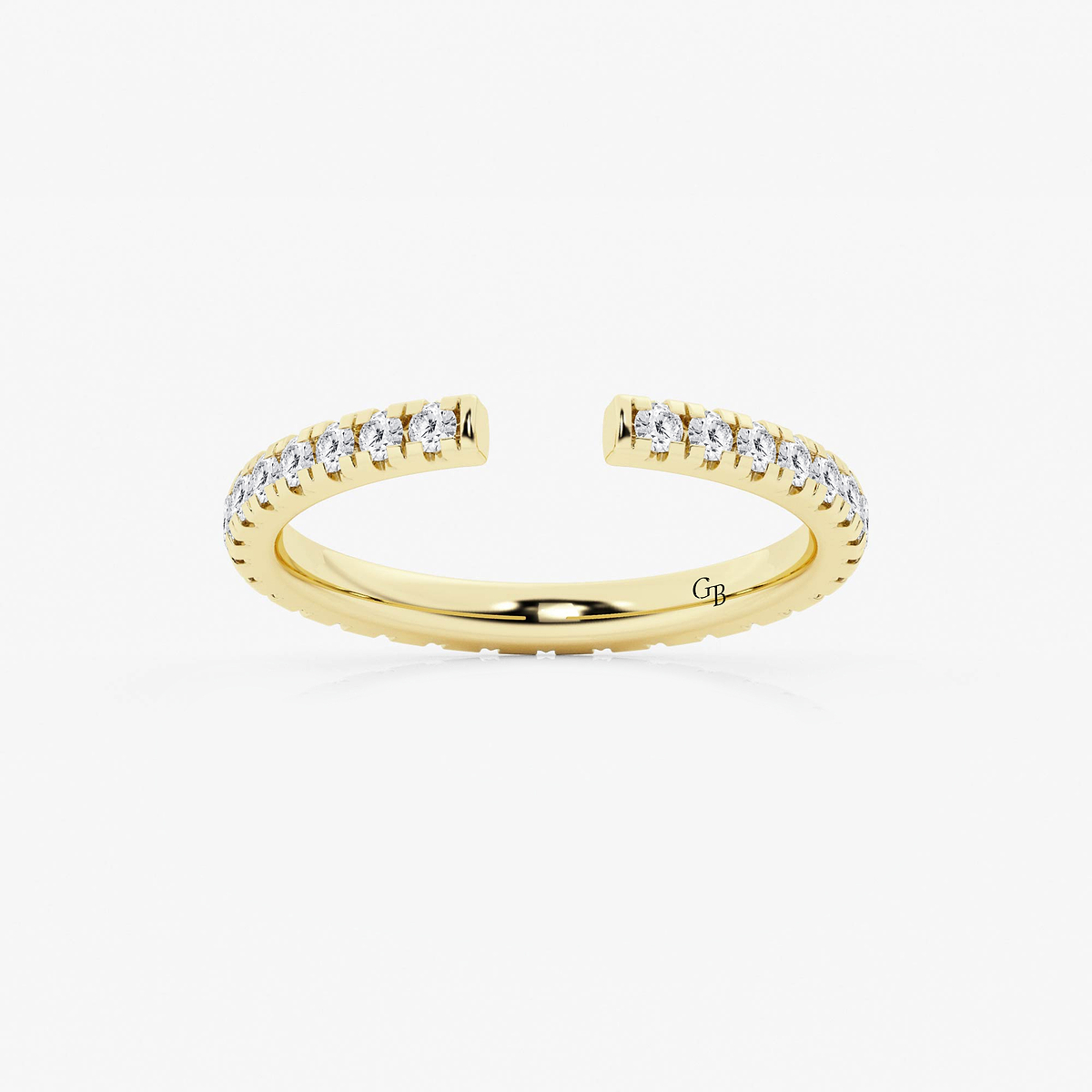 5/8 ctw Round Lab Grown Diamond French Pave Nesting Wedding Band