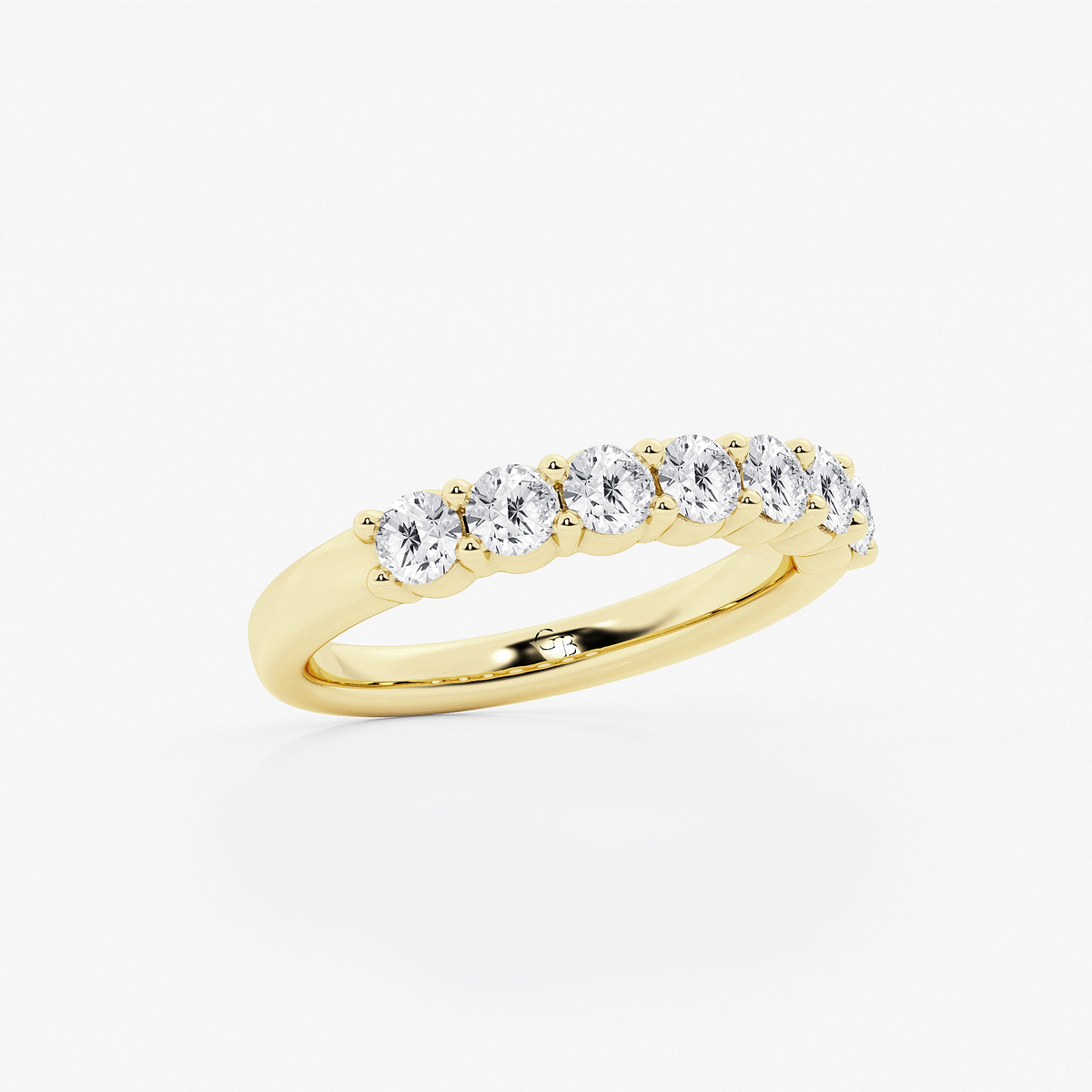 Additional Image 1 for  1 ctw Round Lab Grown Diamond Seven Stone Shared Prong Anniversary Band
