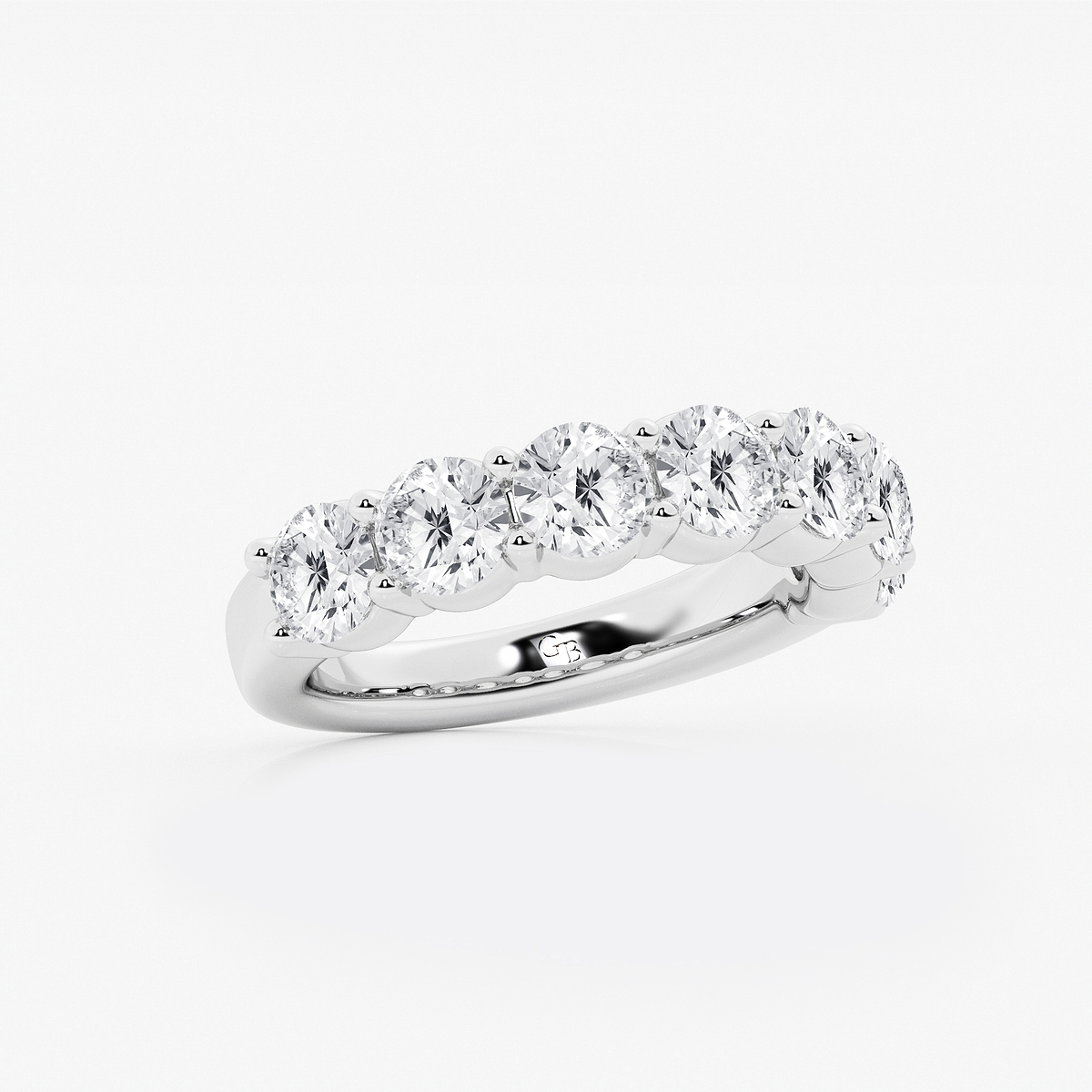 Additional Image 1 for  3 ctw Round Lab Grown Diamond Seven Stone Shared Prong Anniversary Band