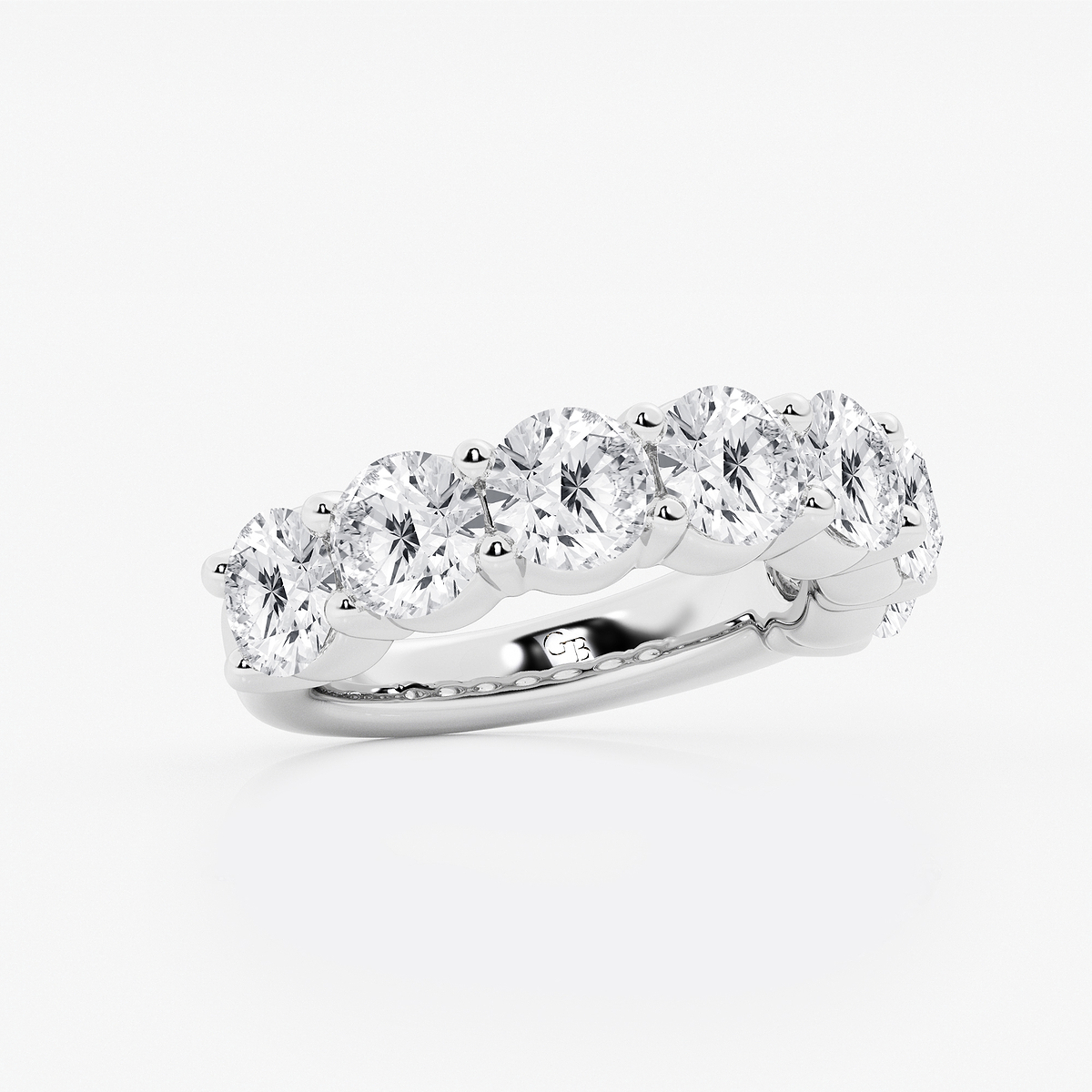 Additional Image 1 for  5 ctw Round Lab Grown Diamond Seven Stone Shared Prong Anniversary Band