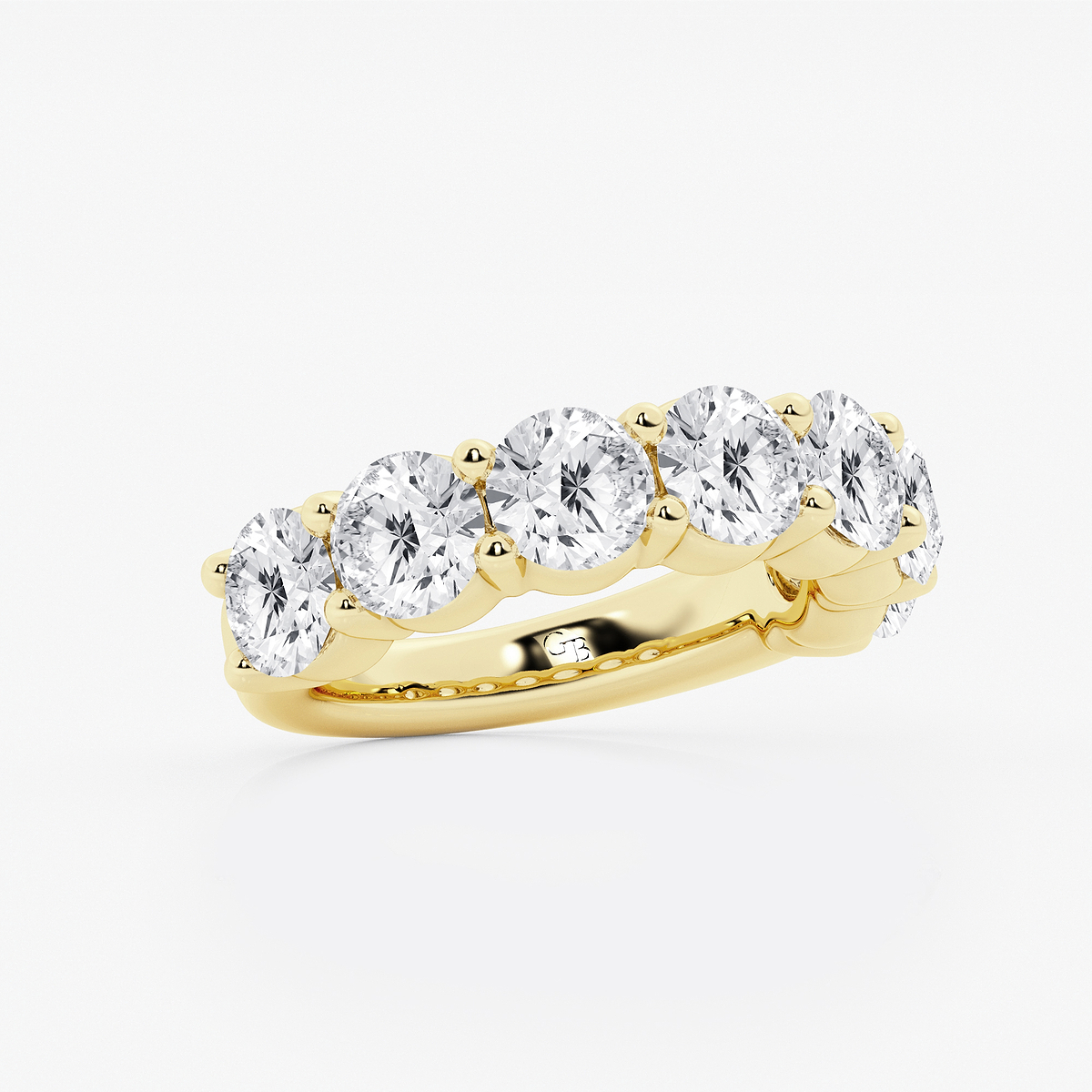 Additional Image 1 for  5 ctw Round Lab Grown Diamond Seven Stone Shared Prong Anniversary Band