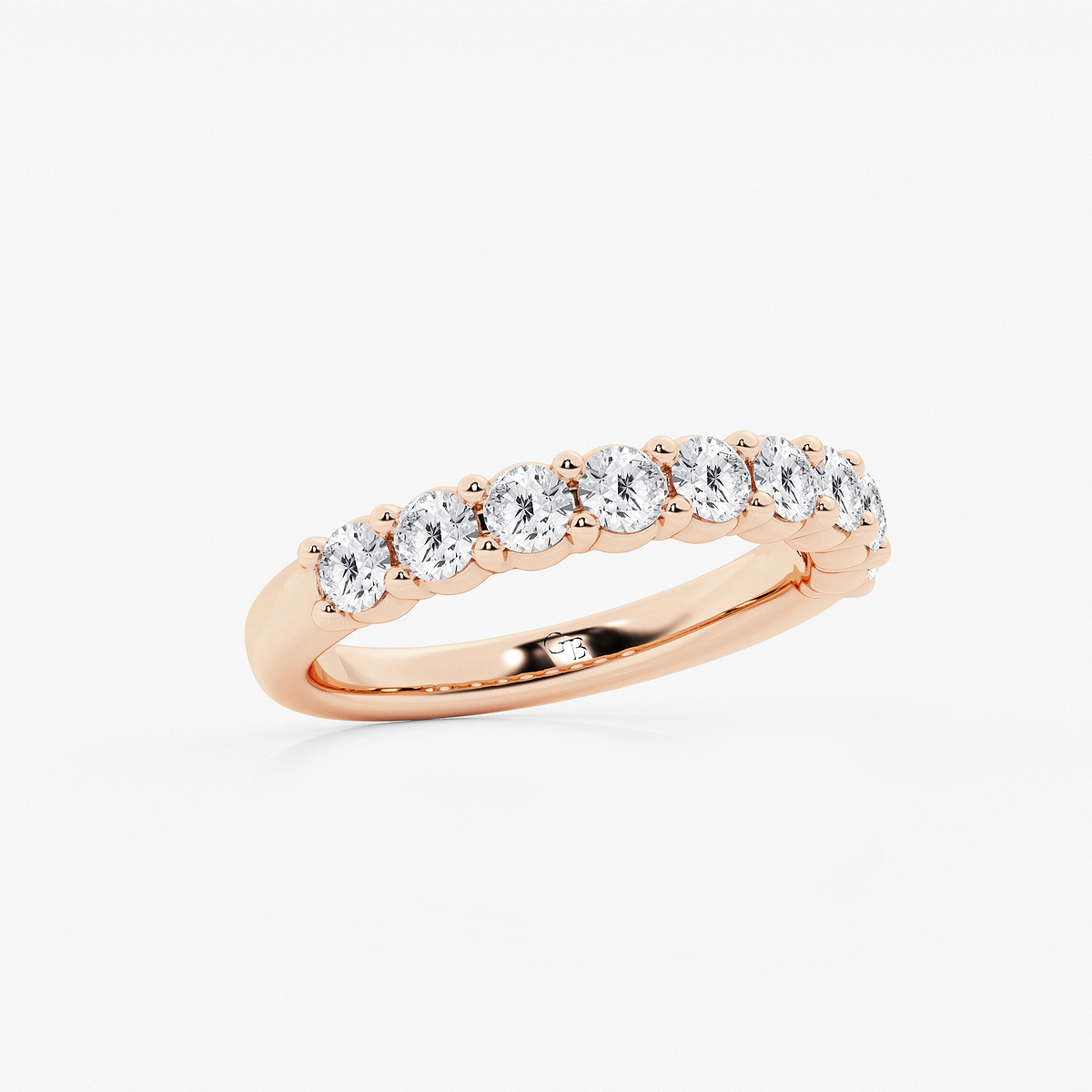 Additional Image 1 for  1 ctw Round Lab Grown Diamond Nine Stone Shared Prong Anniversary Band