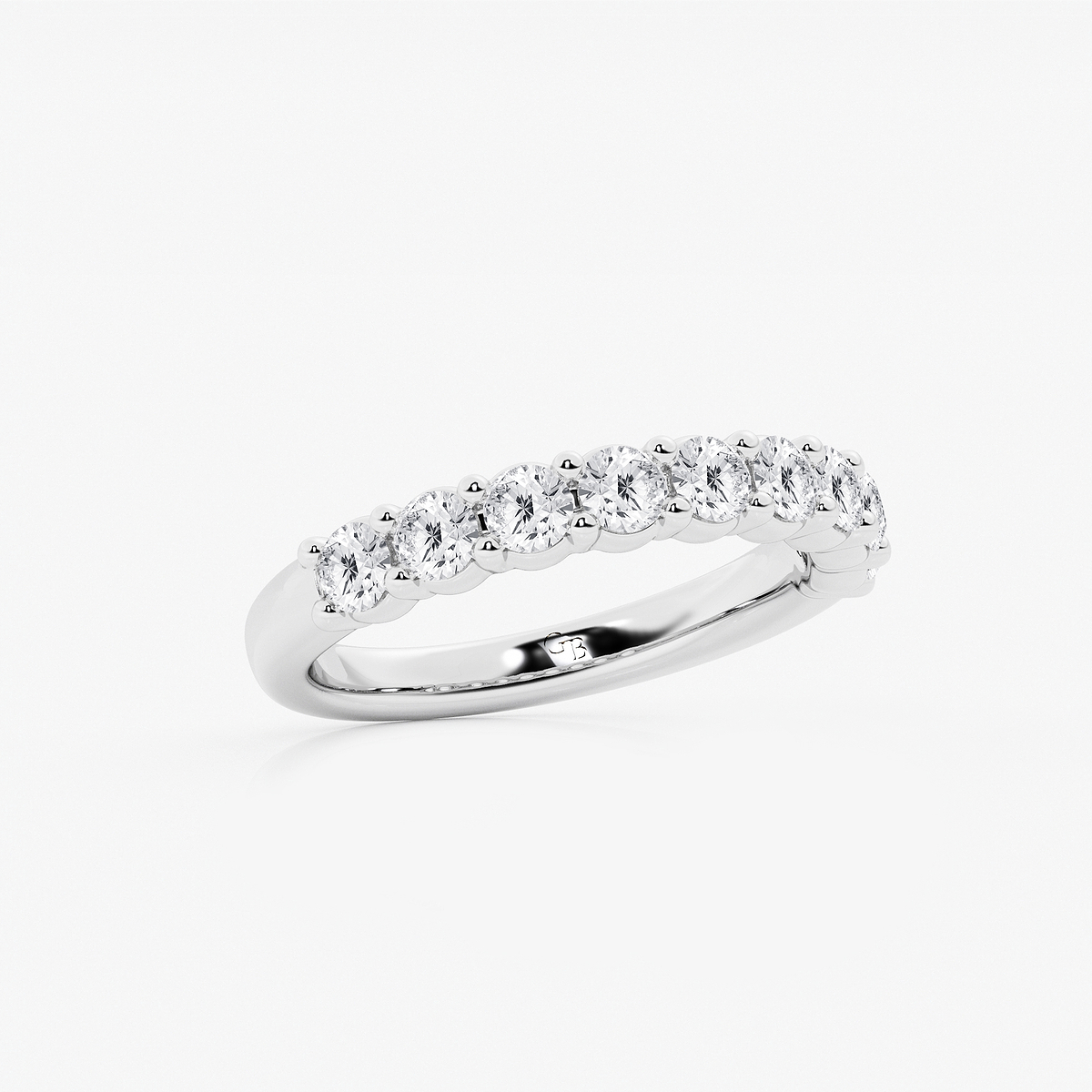 Additional Image 1 for  1 ctw Round Lab Grown Diamond Nine Stone Shared Prong Anniversary Band
