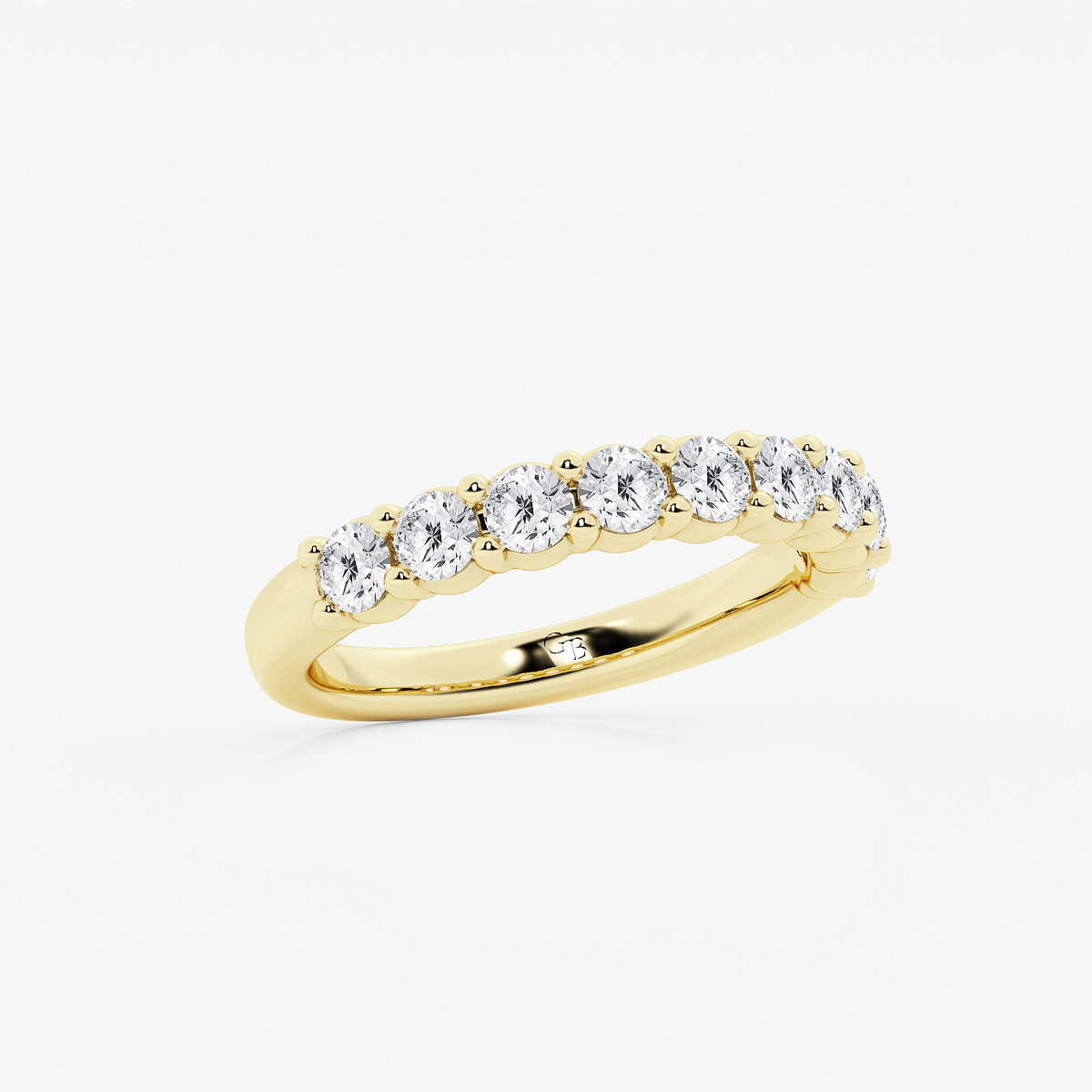 Additional Image 1 for  1 ctw Round Lab Grown Diamond Nine Stone Shared Prong Anniversary Band