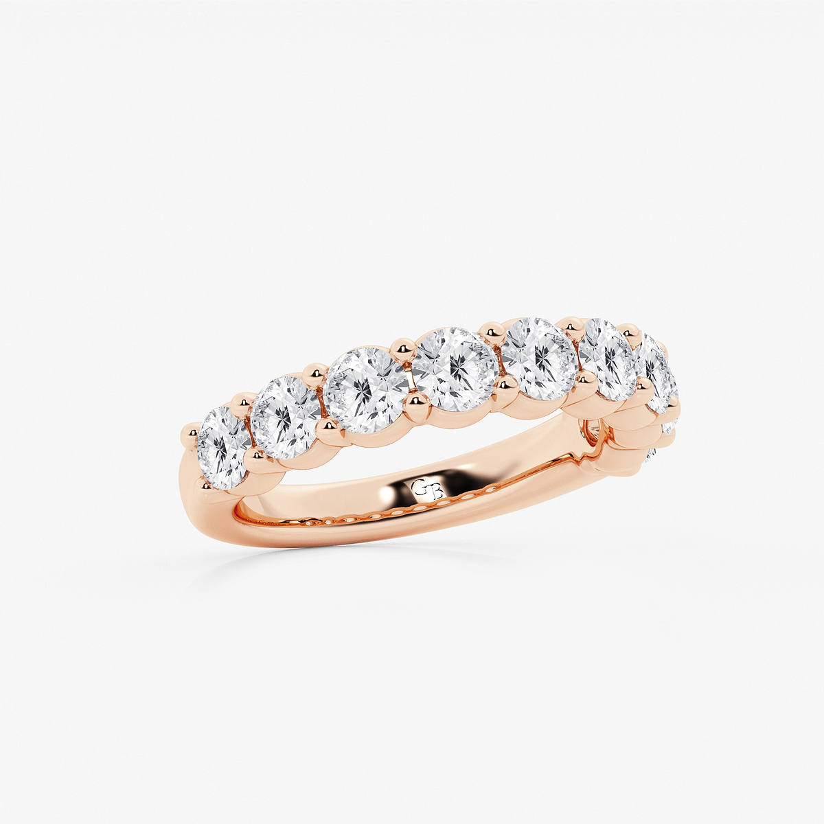 Additional Image 1 for  2 ctw Round Lab Grown Diamond Nine Stone Shared Prong Anniversary Band