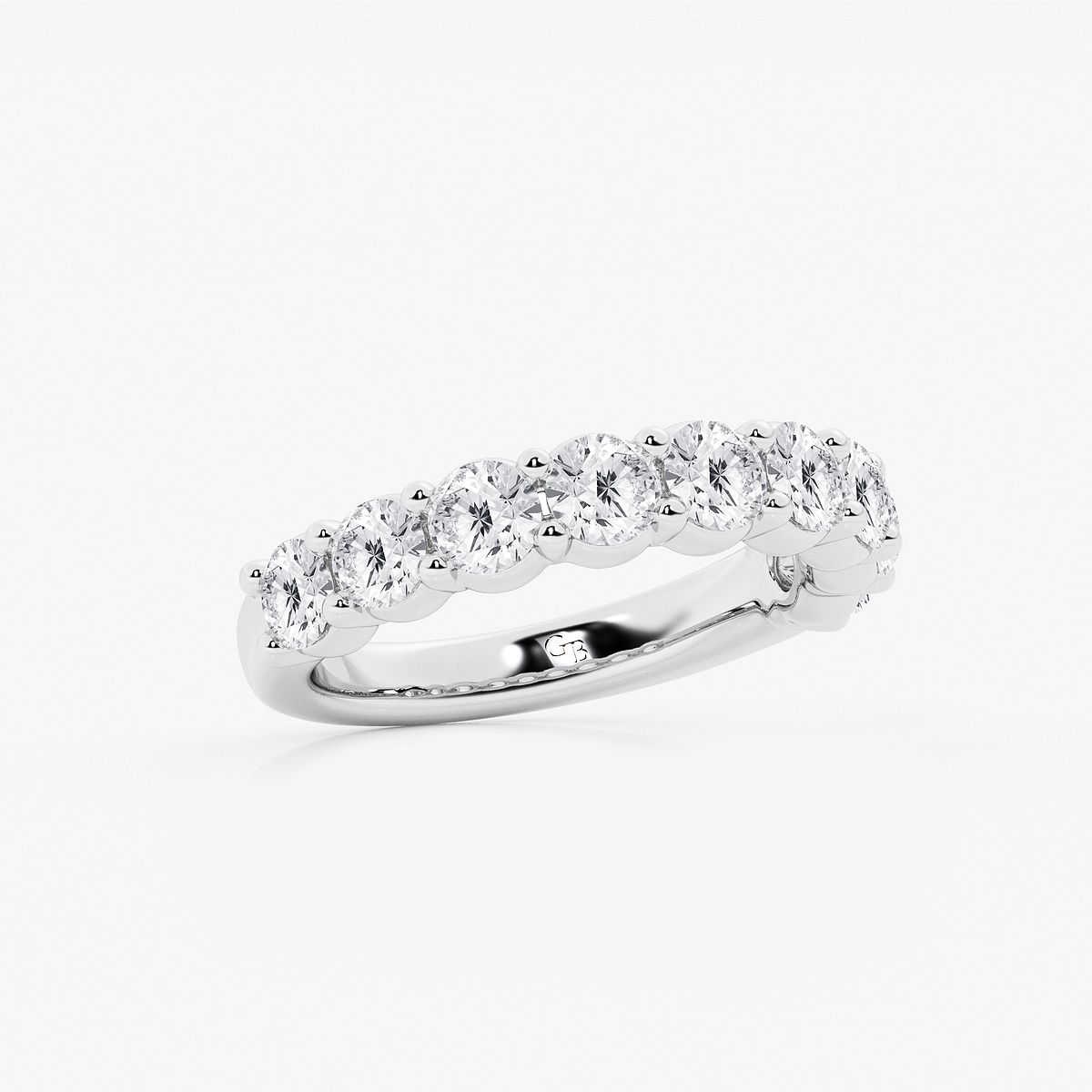Additional Image 1 for  2 ctw Round Lab Grown Diamond Nine Stone Shared Prong Anniversary Band