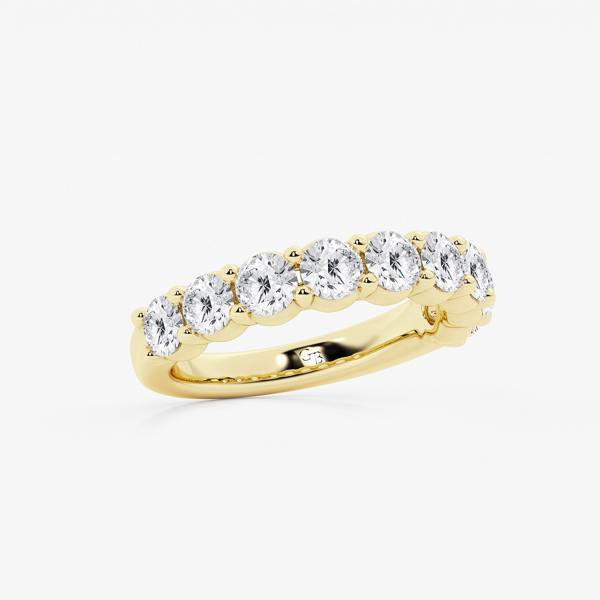 Additional Image 1 for  2 ctw Round Lab Grown Diamond Nine Stone Shared Prong Anniversary Band