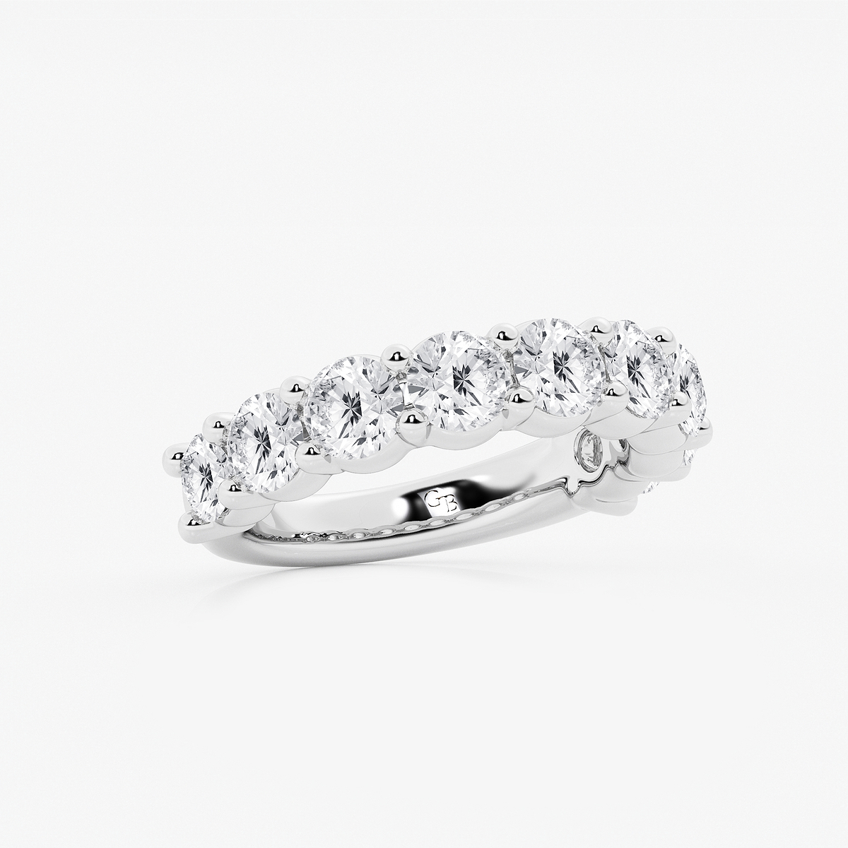 Additional Image 1 for  3 ctw Round Lab Grown Diamond Nine Stone Shared Prong Anniversary Band