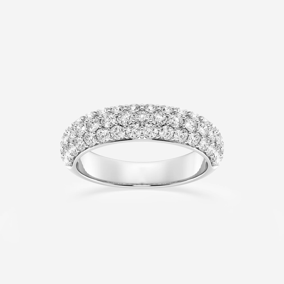 1 1/2 ctw Round Lab Grown Diamond Domed Band