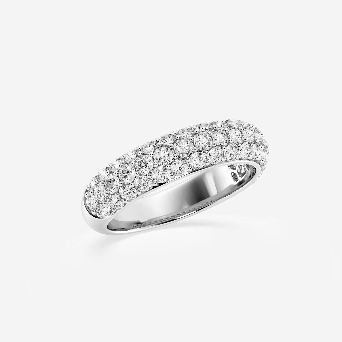 Additional Image 1 for  1 1/2 ctw Round Lab Grown Diamond Domed Band