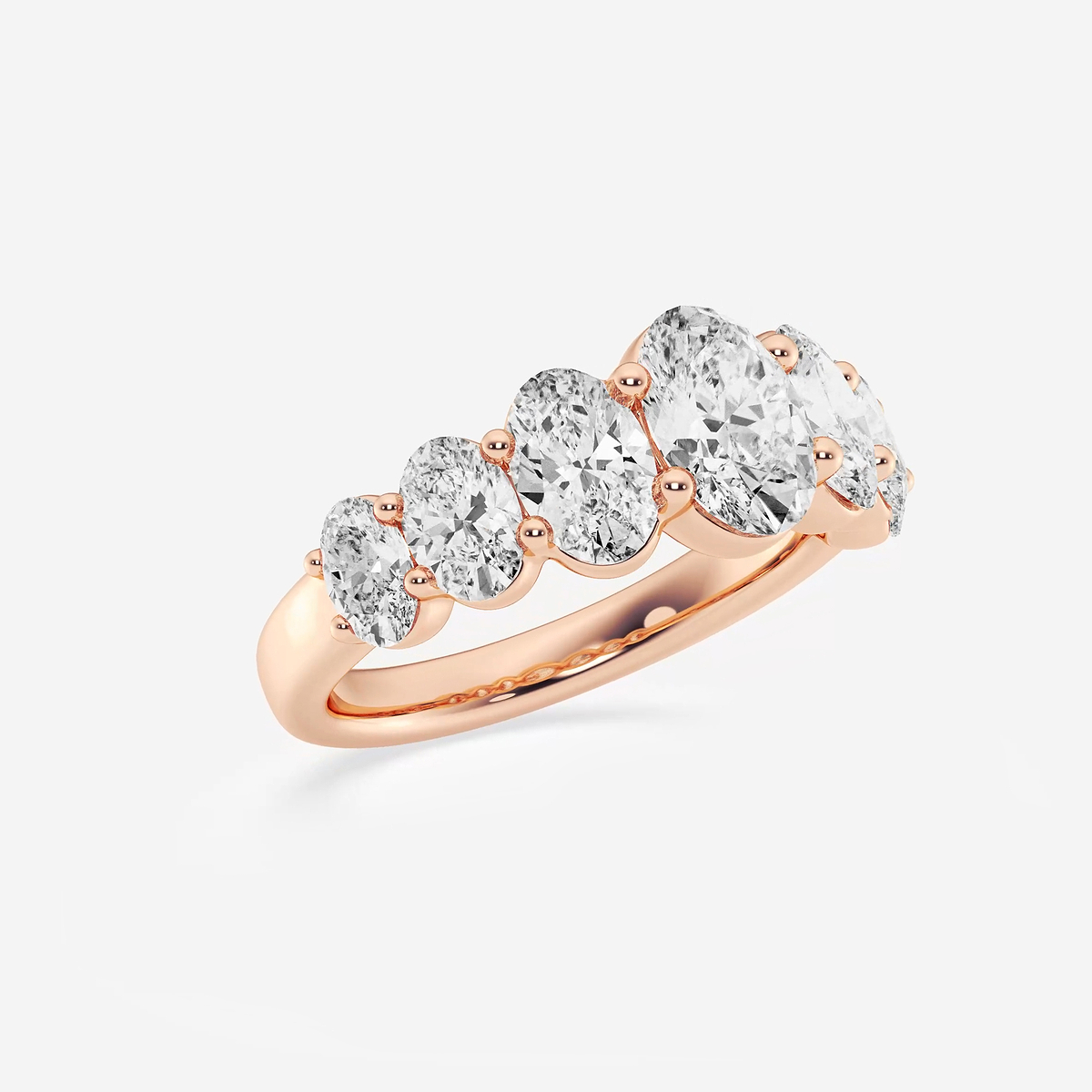 Additional Image 1 for  3 ctw Oval Lab Grown Diamond Graduating Band