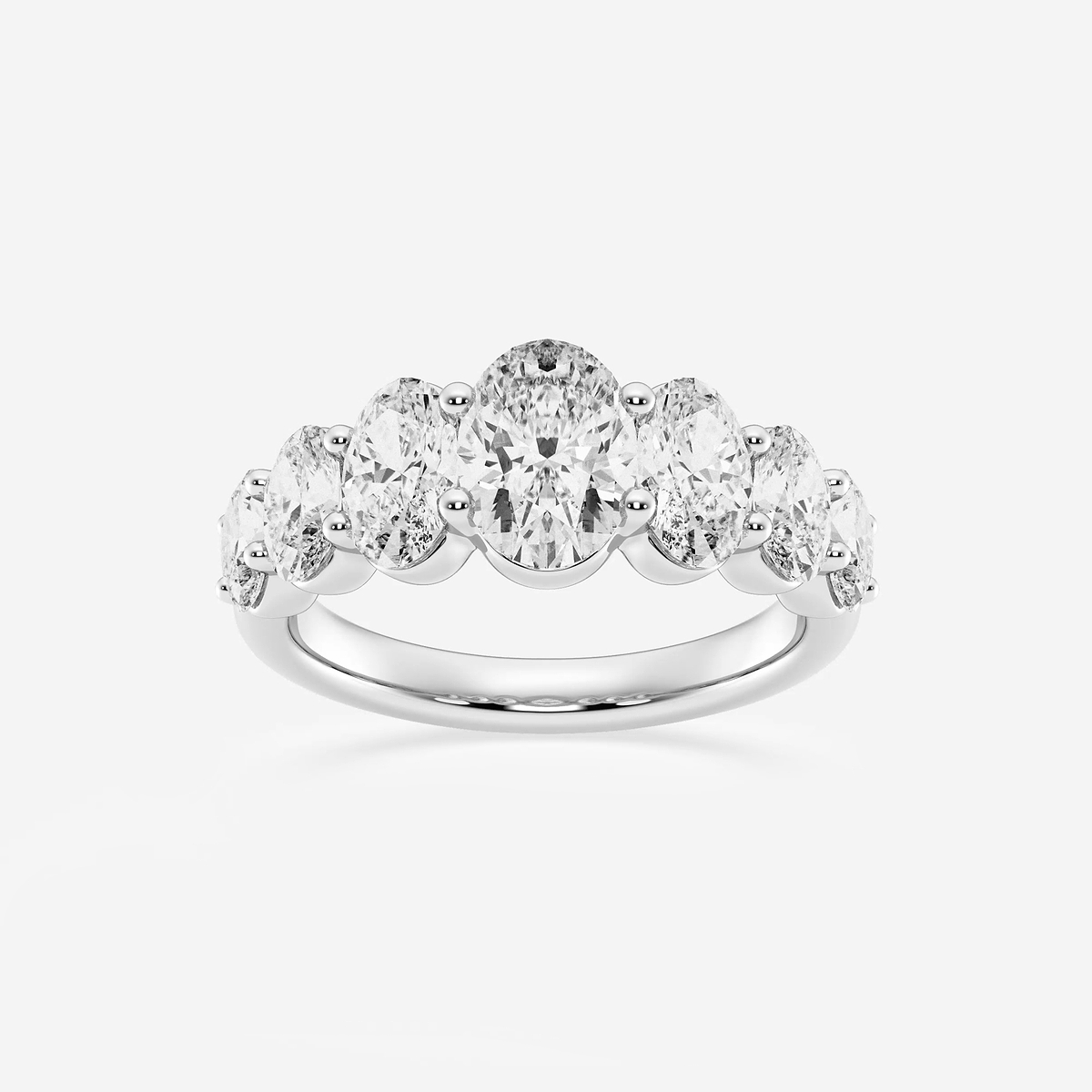 3 ctw Oval Lab Grown Diamond Graduating Band
