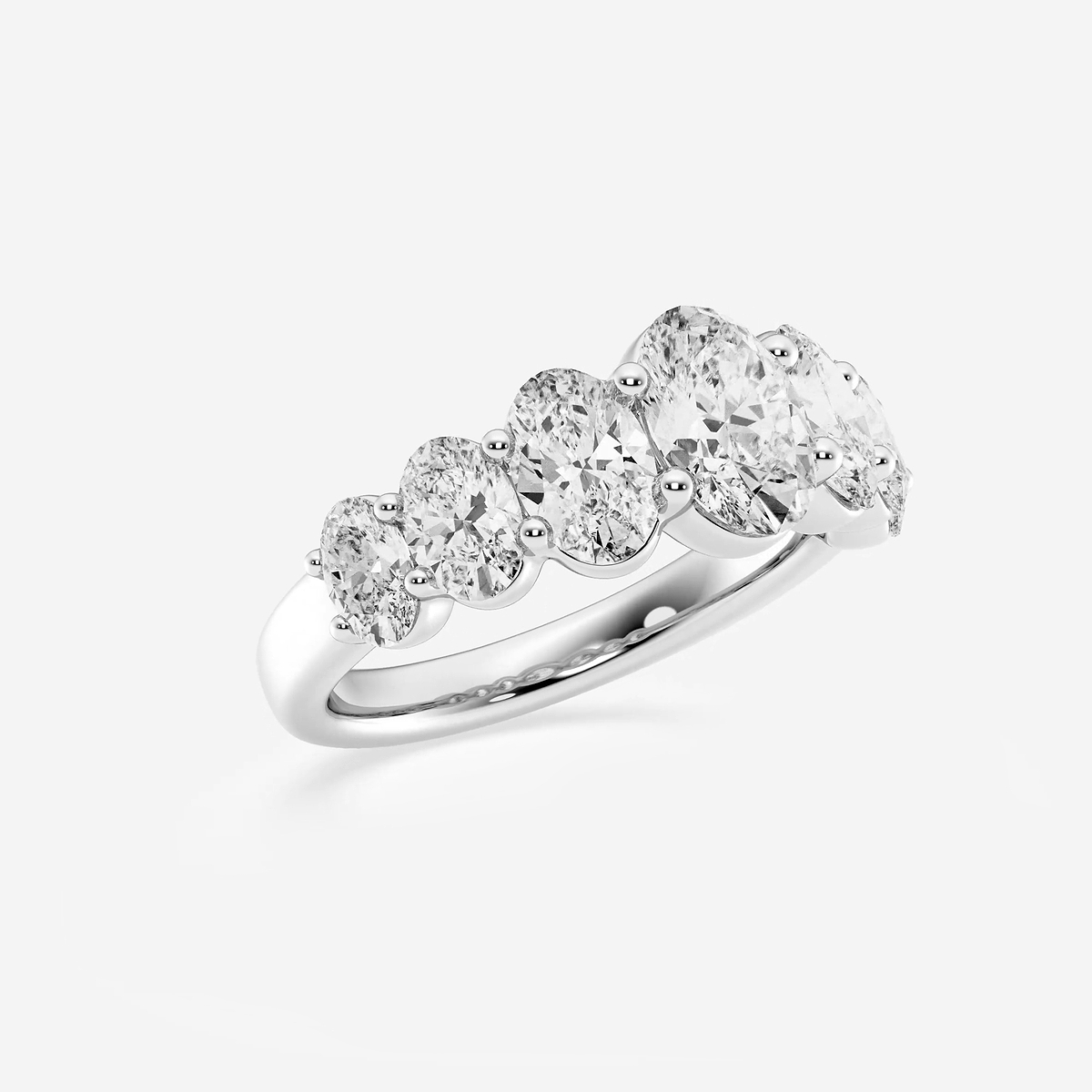 Additional Image 1 for  3 ctw Oval Lab Grown Diamond Graduating Band