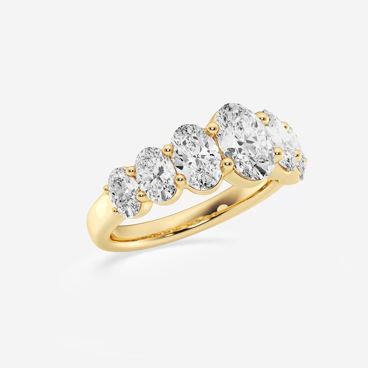 Additional Image 1 for  3 ctw Oval Lab Grown Diamond Graduating Band